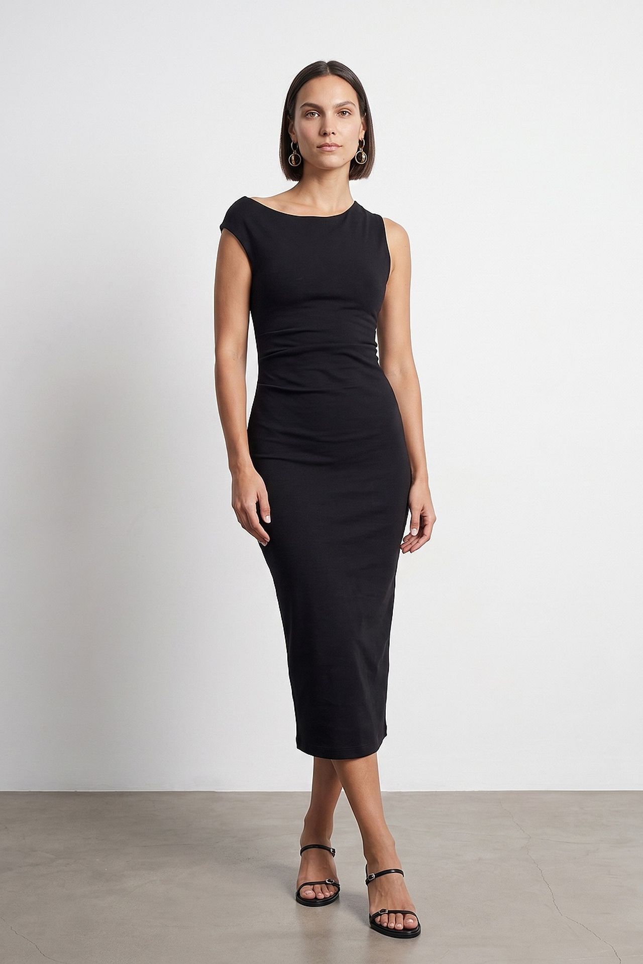 DILVIN Sleeveless Bodycon Midi Dress 1