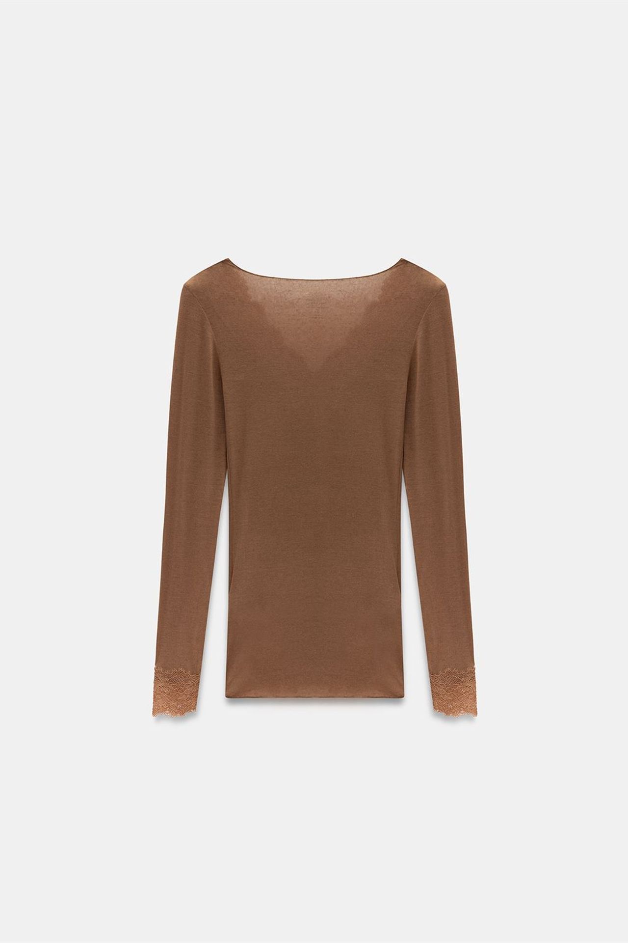 DILVIN Slim Fit V-Neck Lace Blouse 6