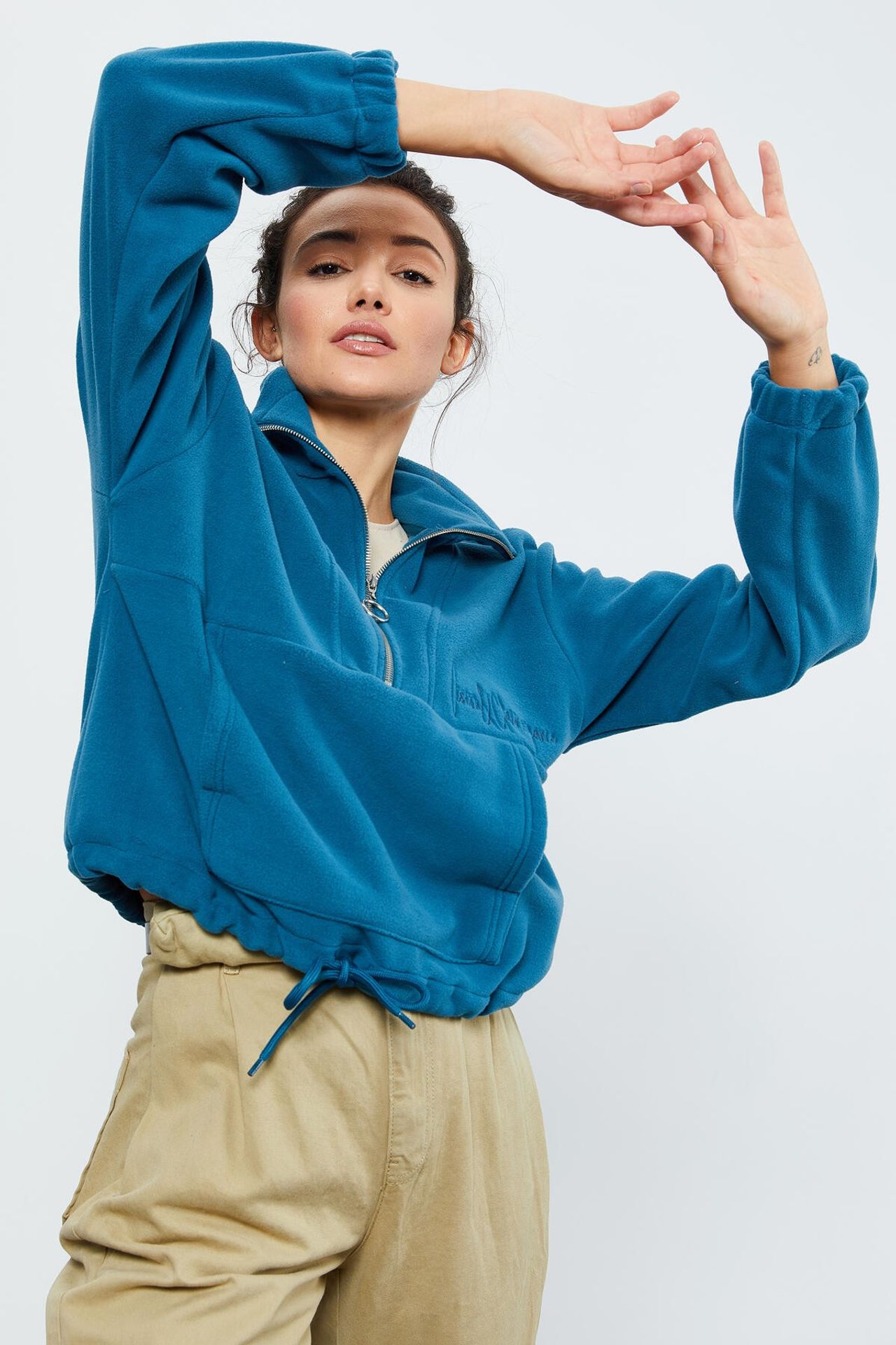 TOMMY Oversized Half-zip Plush Sweatshirt 1
