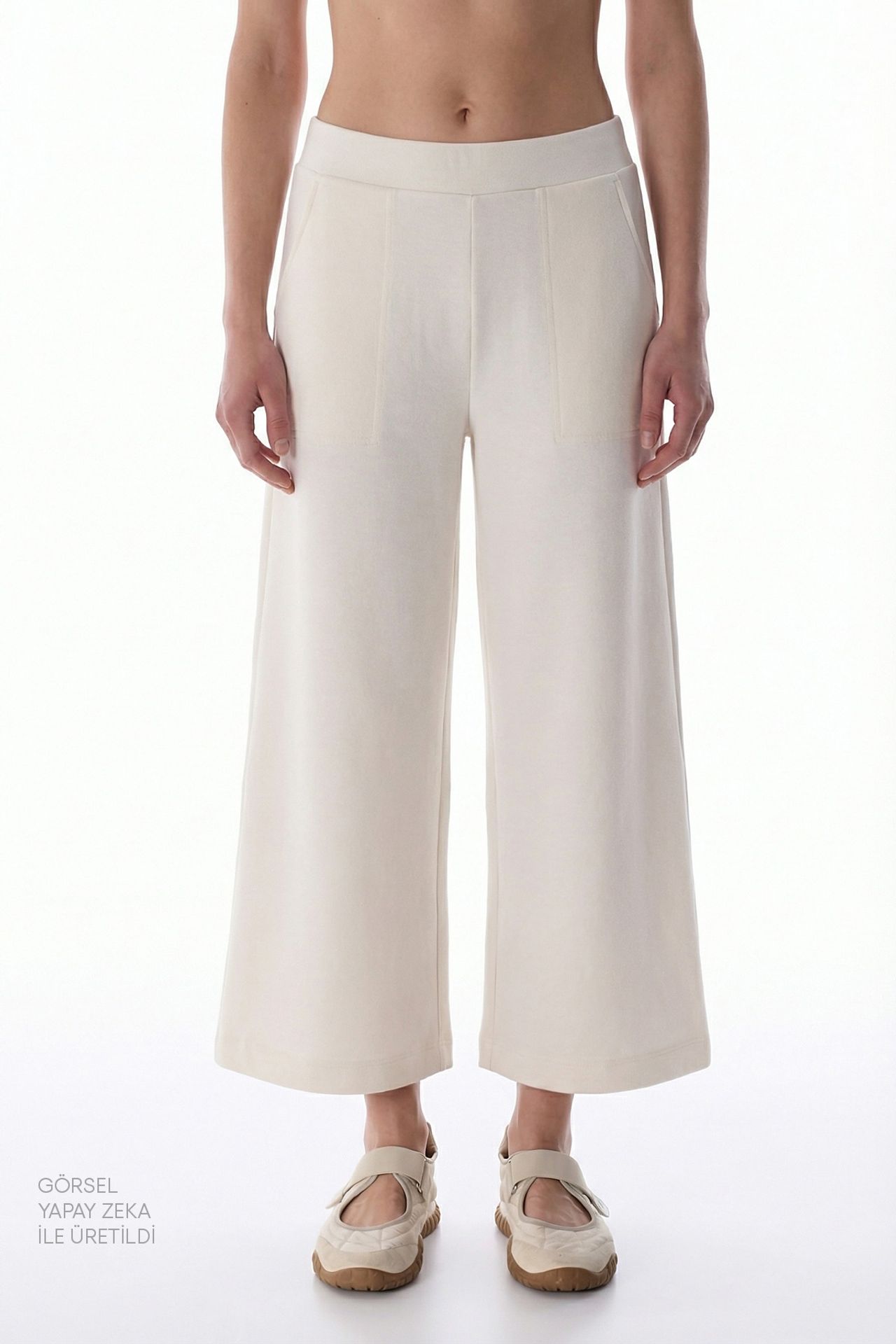 PENTI High Waist Crop Modal Trousers 1