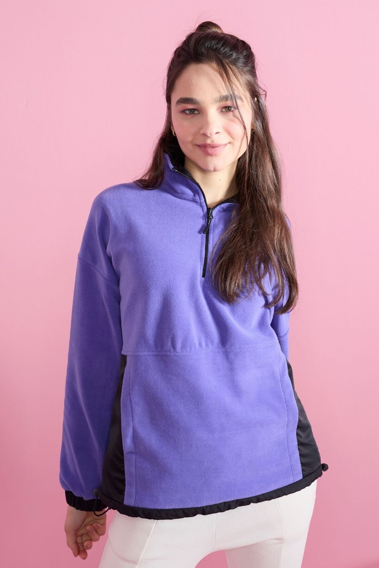 TOMMY Oversized Half-zip Plush Sweatshirt 2