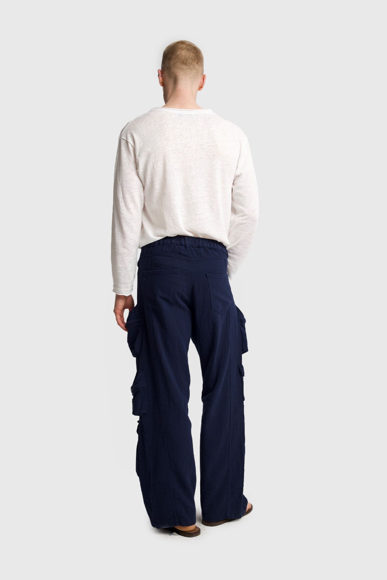 GIESTO Men's Mid-Waist Wide-Leg Knit Pants 2