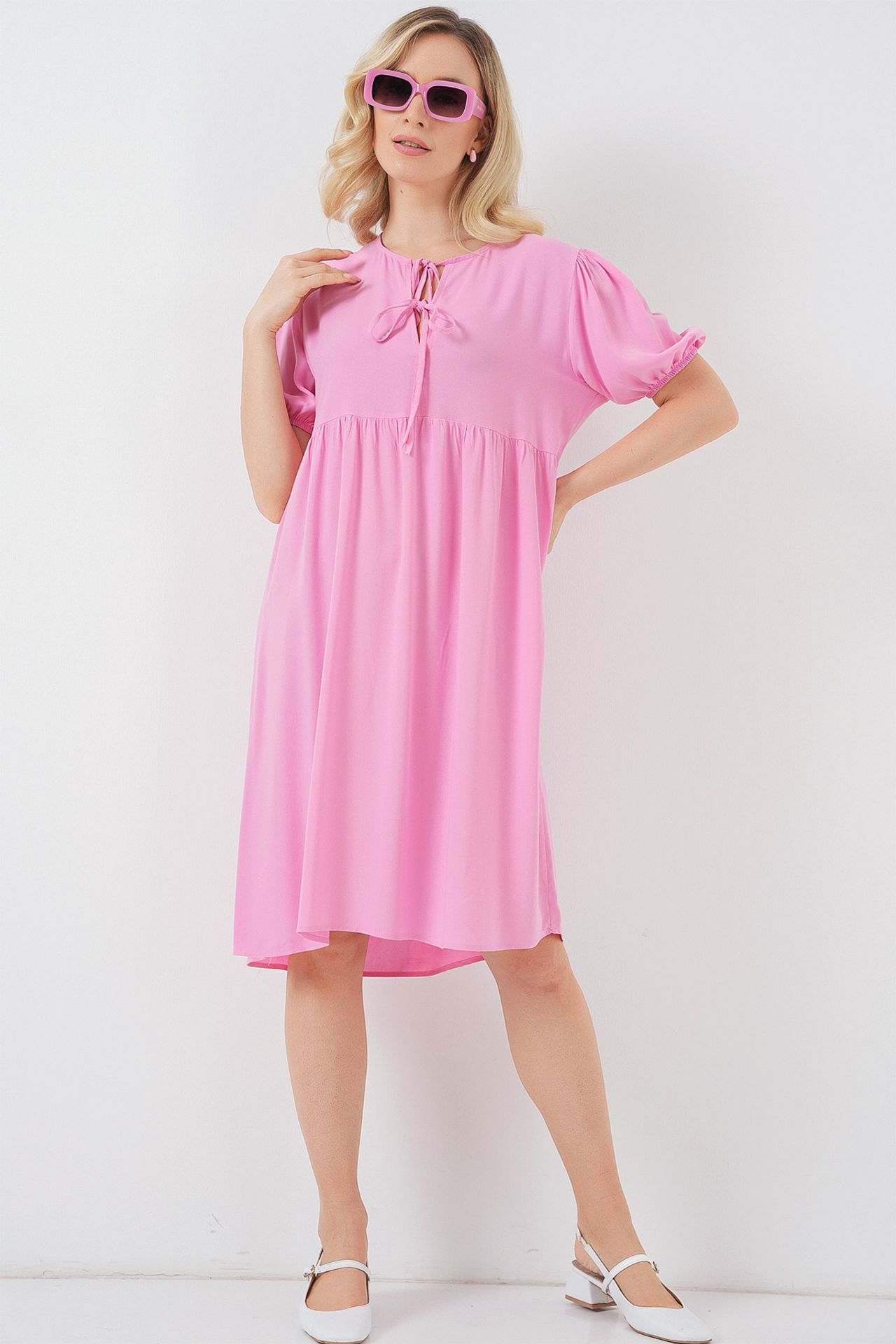 BDART Midi Dress with Bow Tie Closure 3