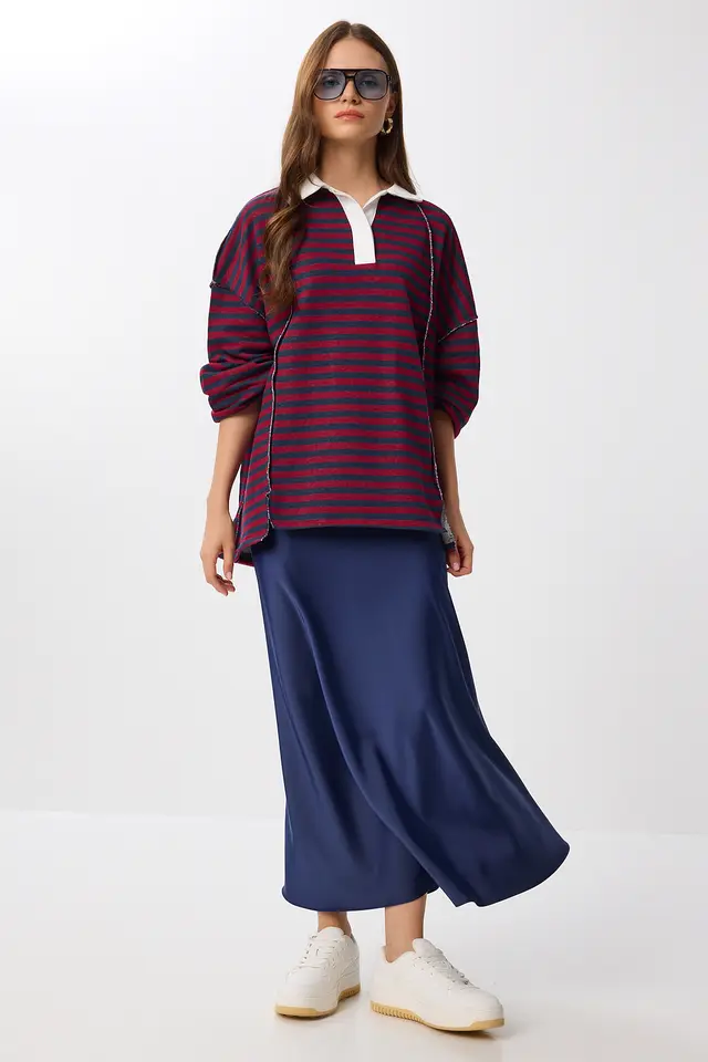 ISTANBUL High Waist Satin Maxi Skirt