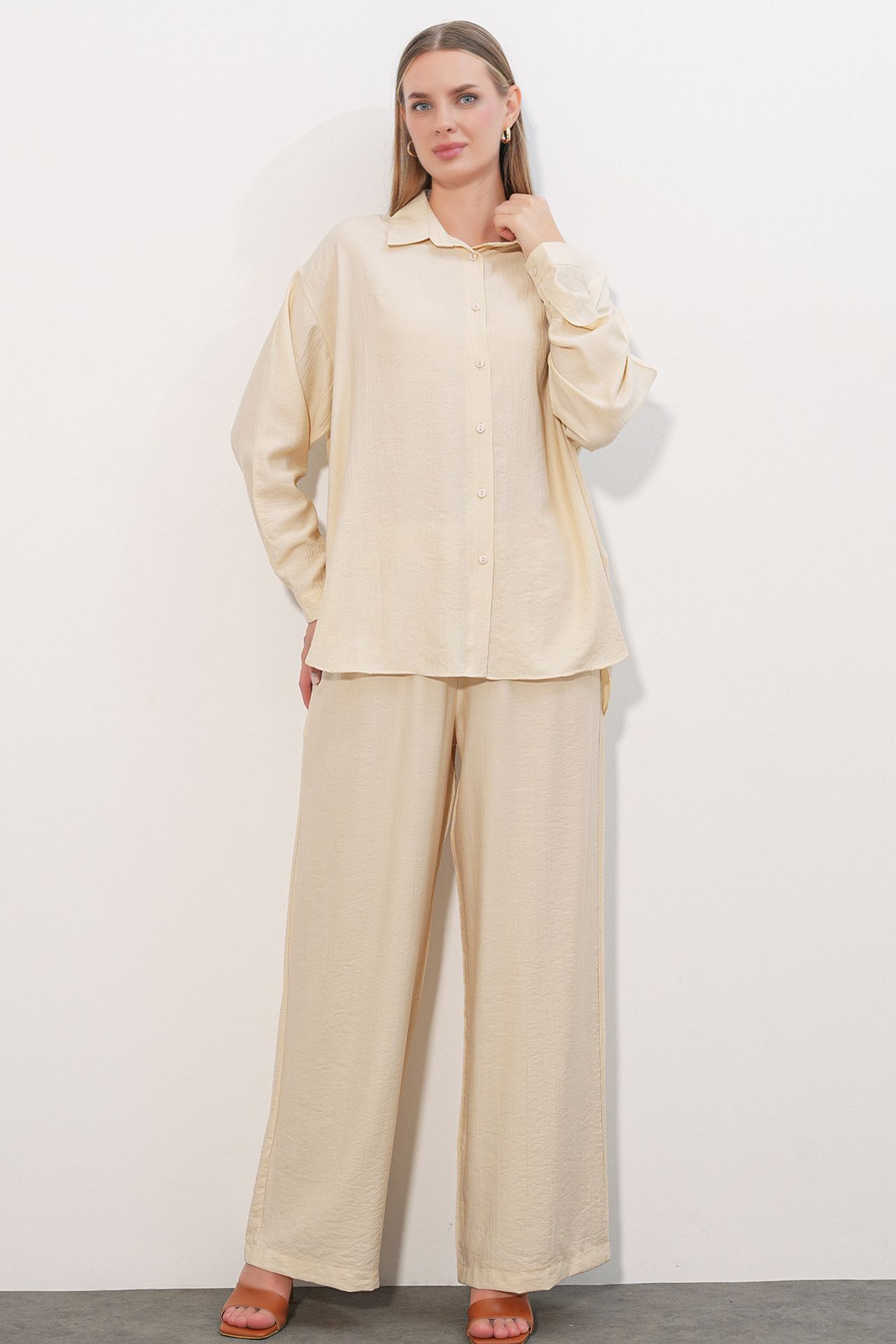 BDART Textured Button-Up Long Sleeve Shirt 3