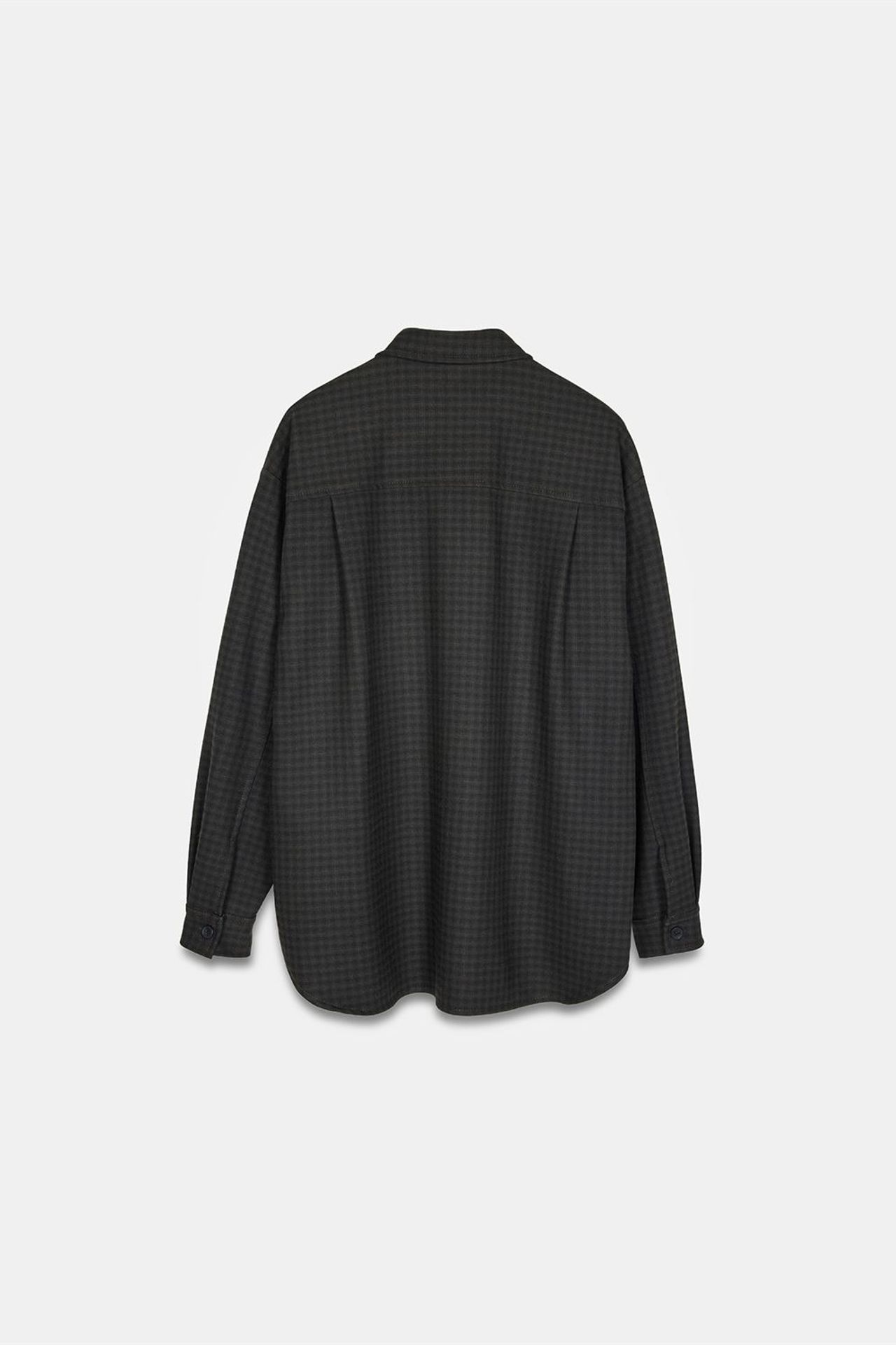 DILVIN Oversized Long-sleeve Micro-pattern Shirt 6