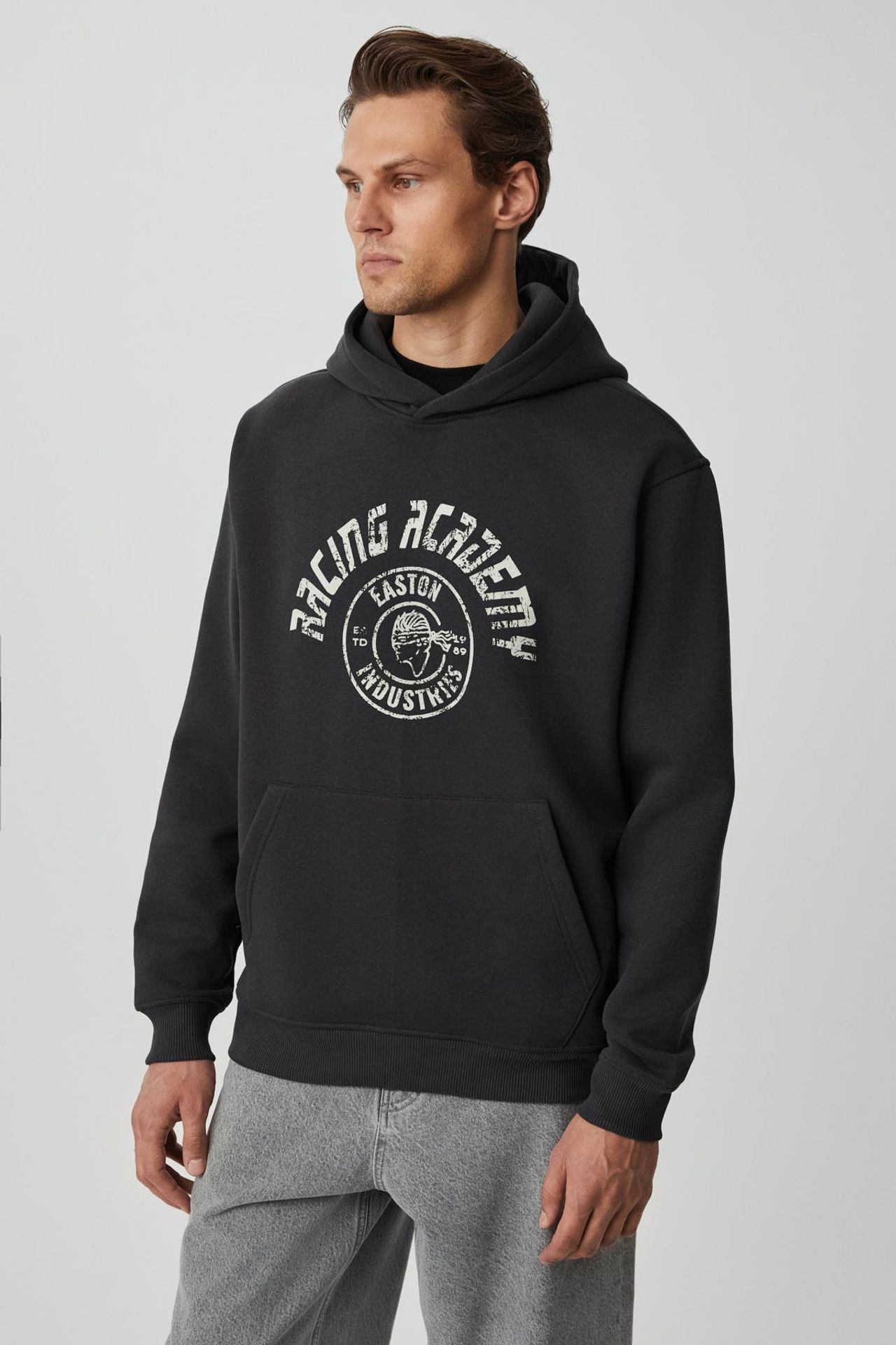 GRIMELANGE Baskılı Kapüşonlu Oversize Sweatshirt 3