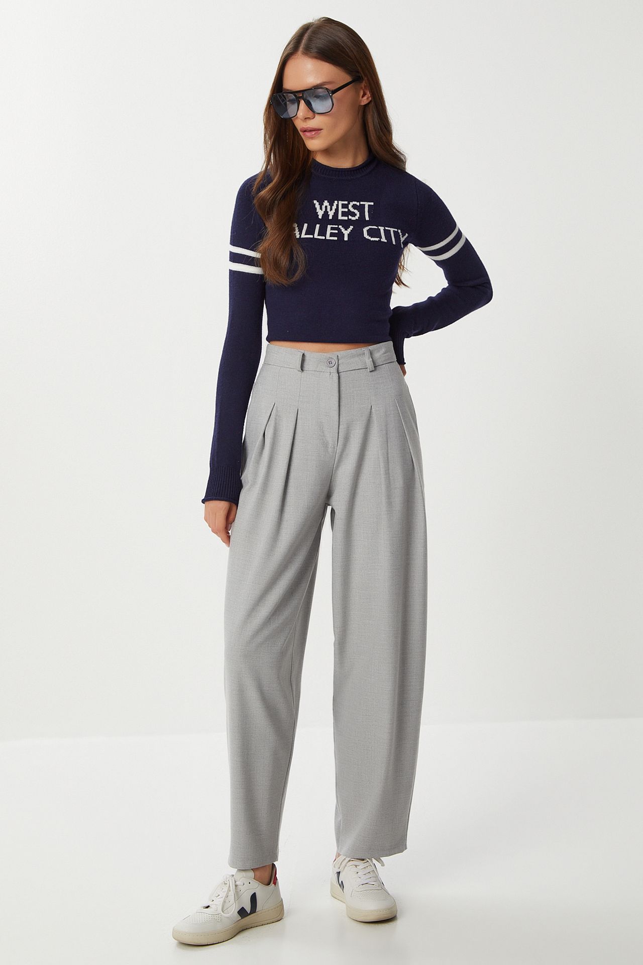 ISTANBUL High Waist Pleated Tailored Trousers 2