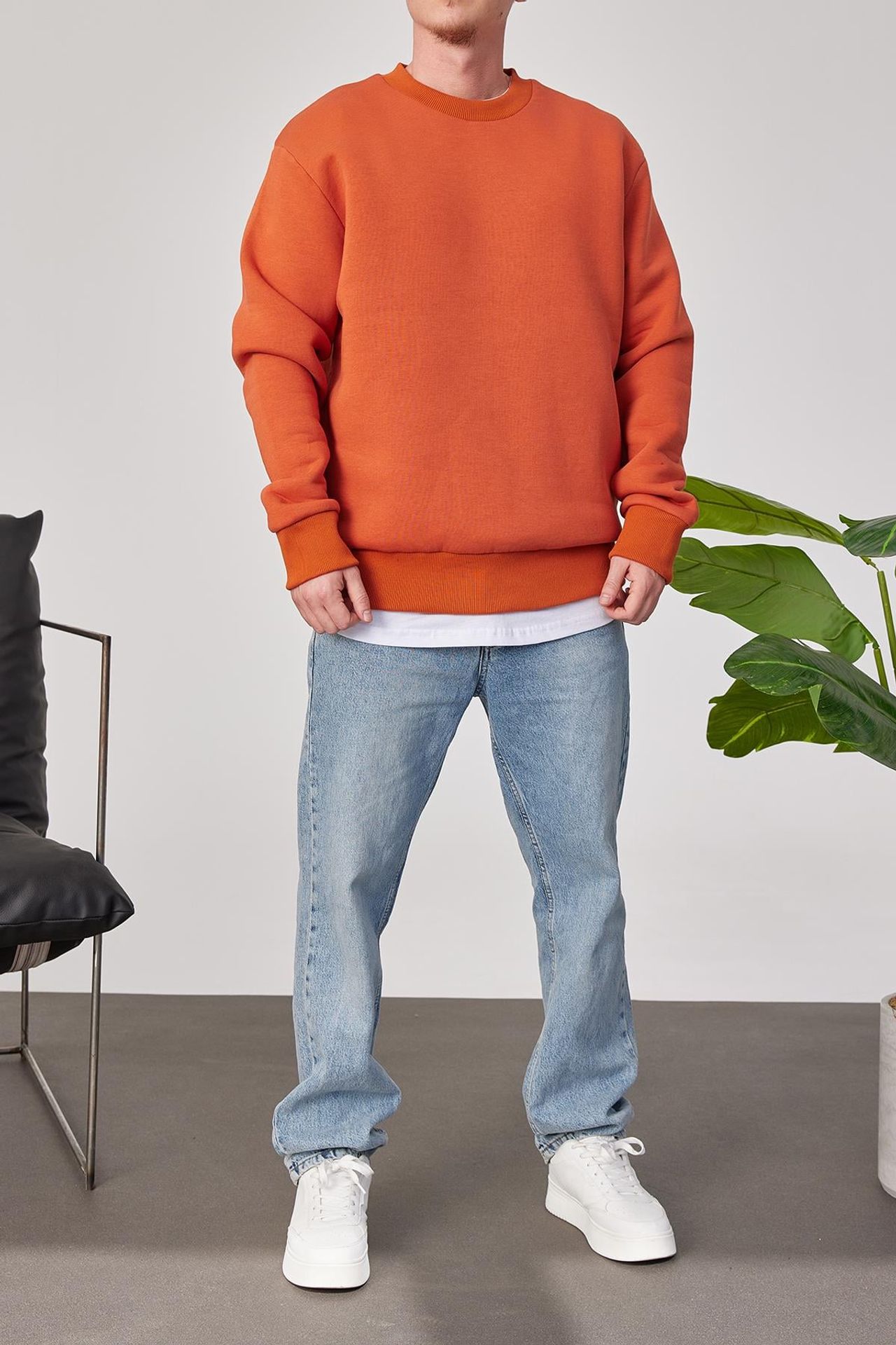 NOMARC Rahat Kesim Bisiklet Yaka Sweatshirt 1