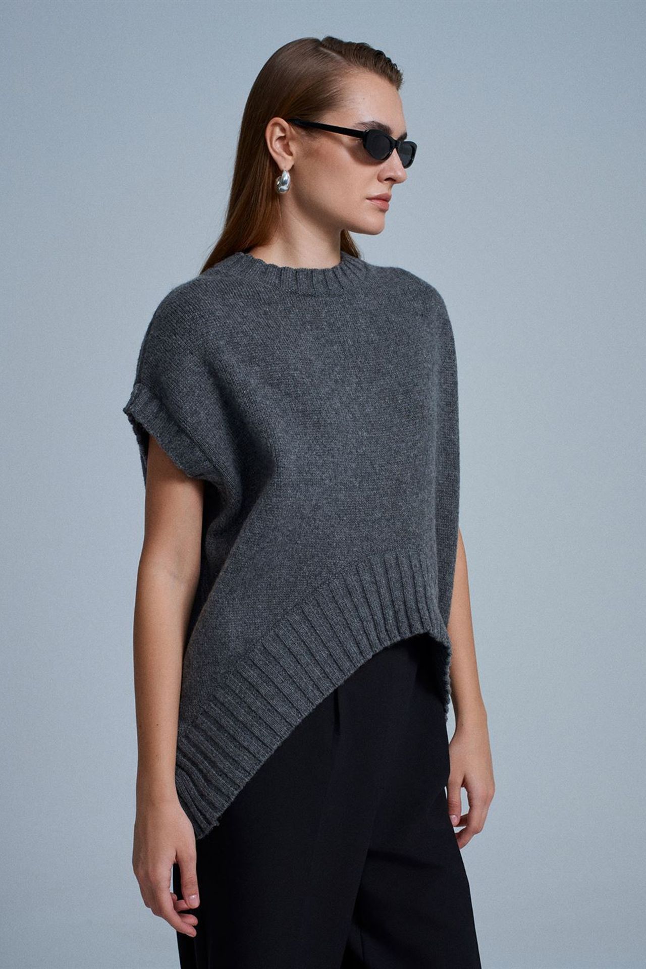 DILVIN Oversize Fitilli Örme Süveter 2