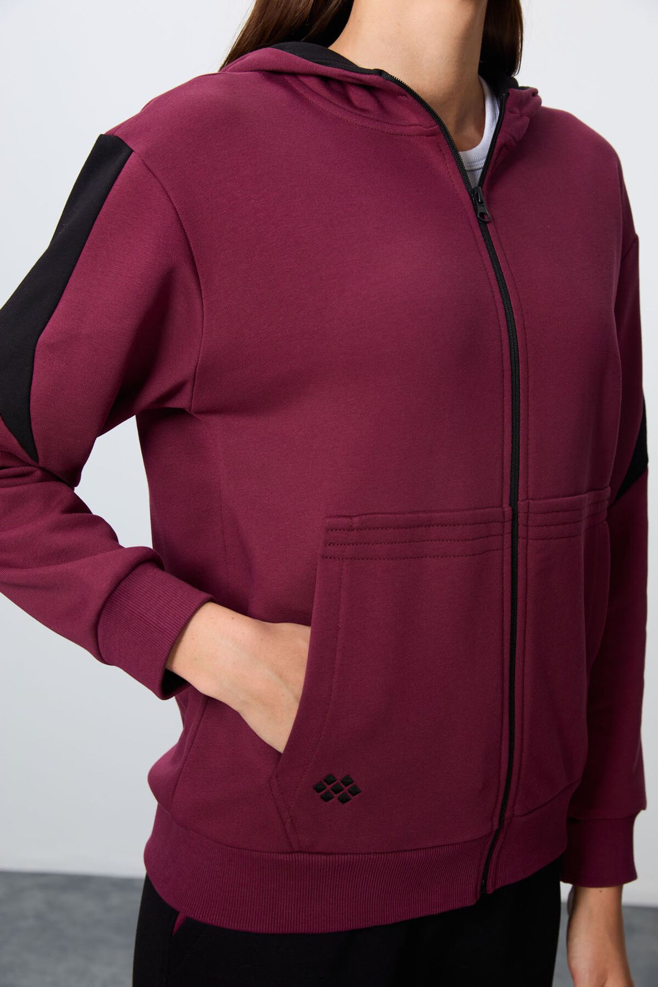 TOMMY Oversized Hooded Zip Sweatshirt And Pants Set 4