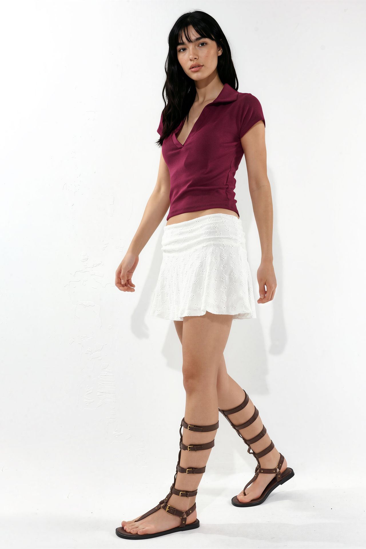 BUSEM Textured High-waist Mini Skirt 2