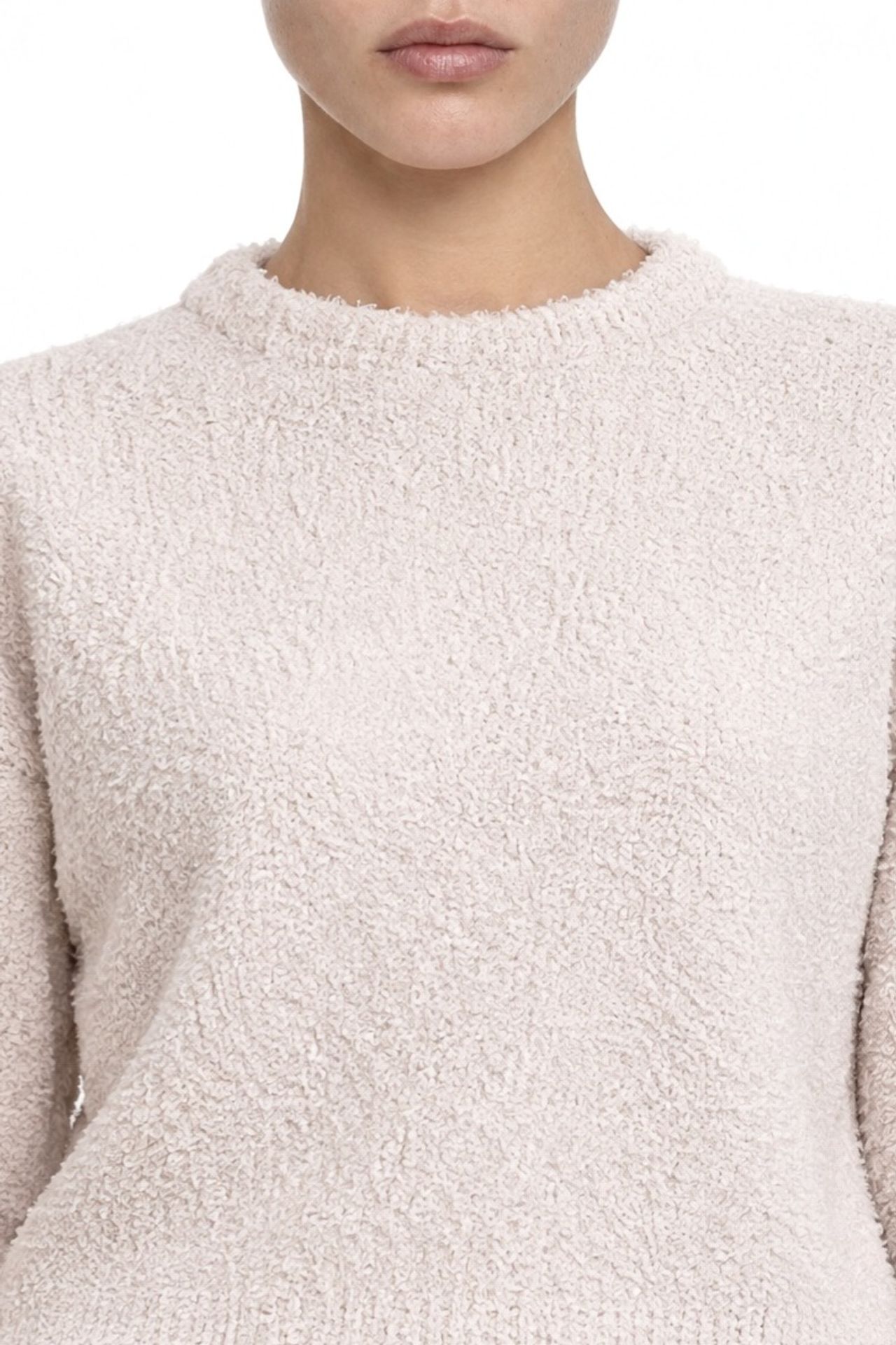 Mixray Plush Textured Crop Knit Sweater 3