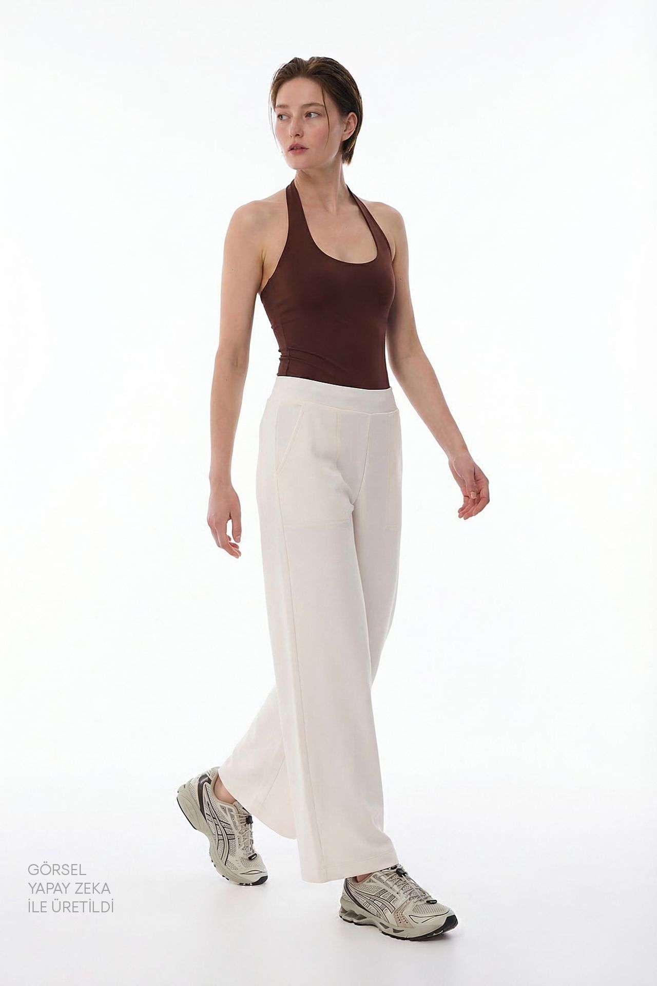PENTI High Waist Crop Modal Trousers 5