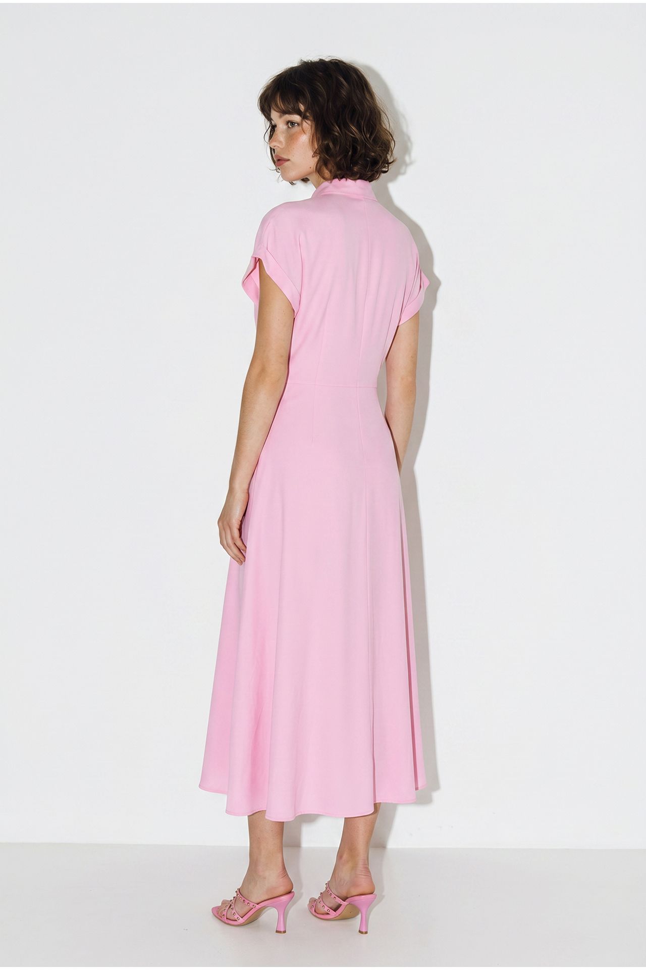 LUCCI Belted Poplin Shirt Dress 5
