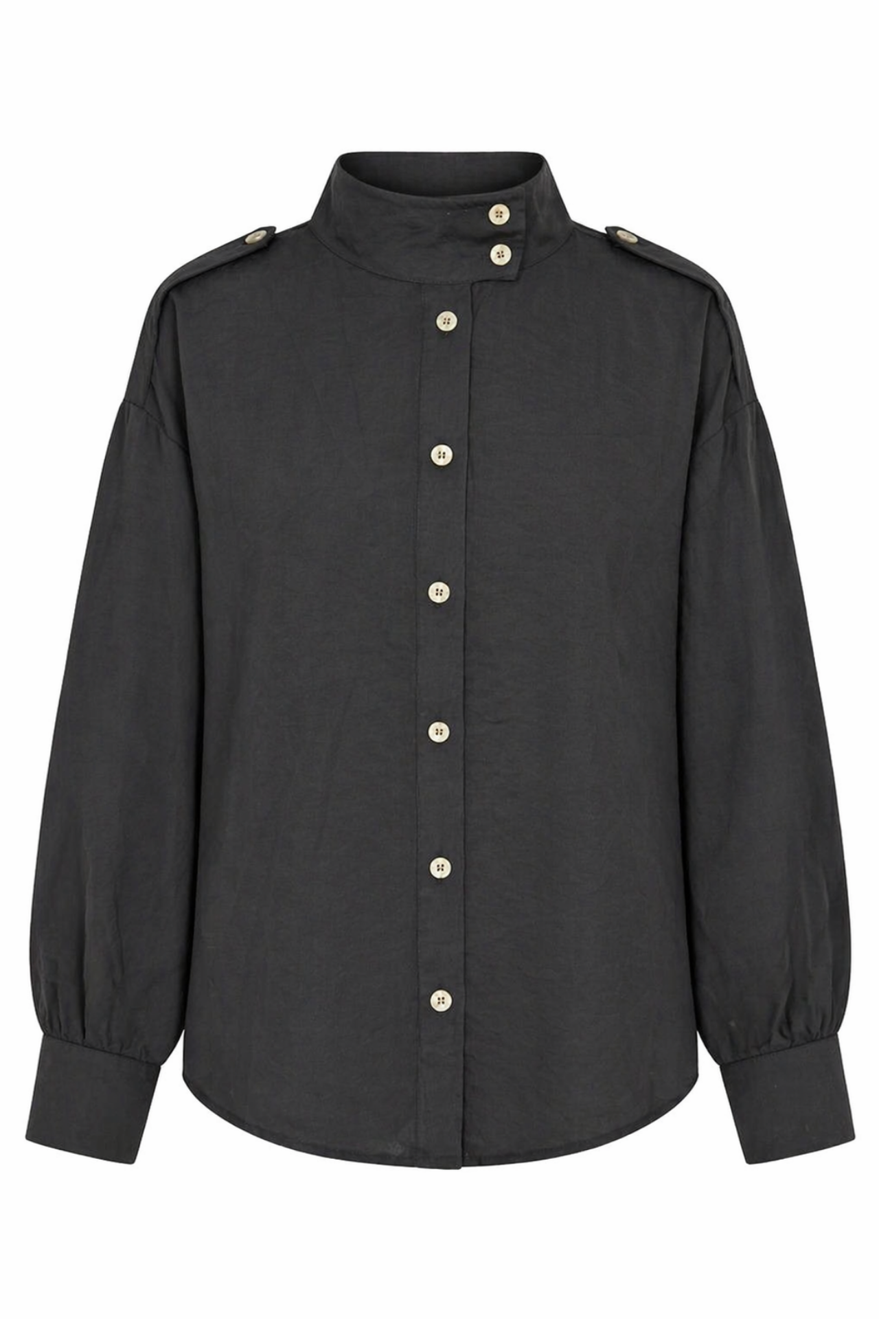 MIXRAY Mandarin Collar Button-Up Casual Shirt 1