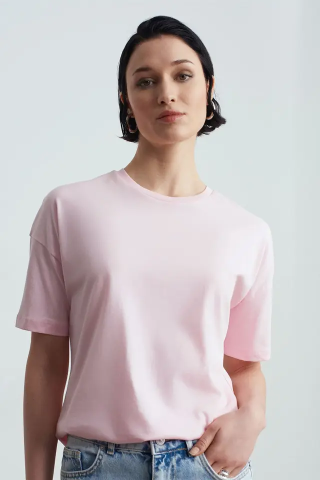 DILVIN Women's Cotton Crew Neck T-Shirt