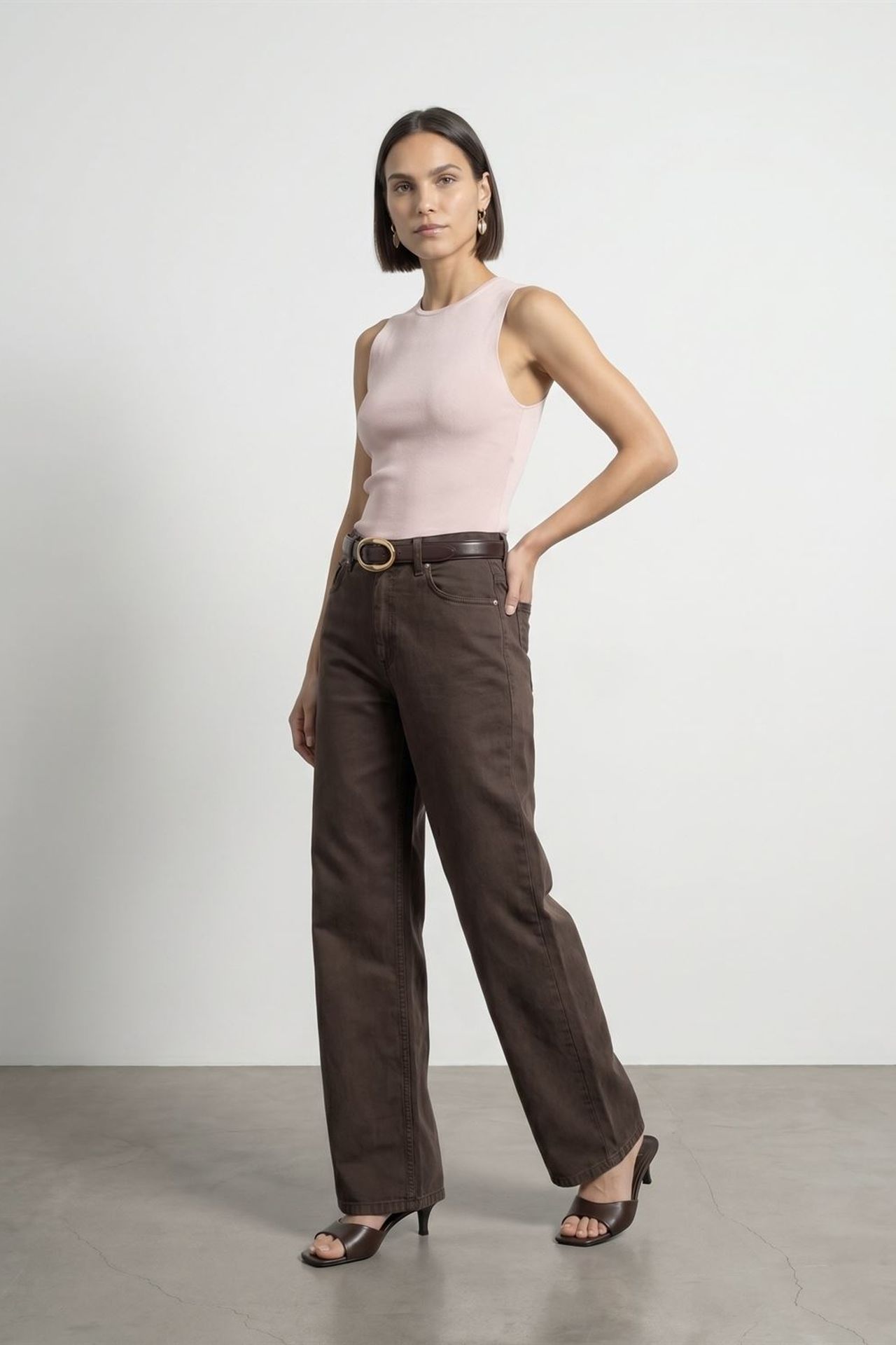 DILVIN High-Waist Wide-Leg Denim Jeans 1