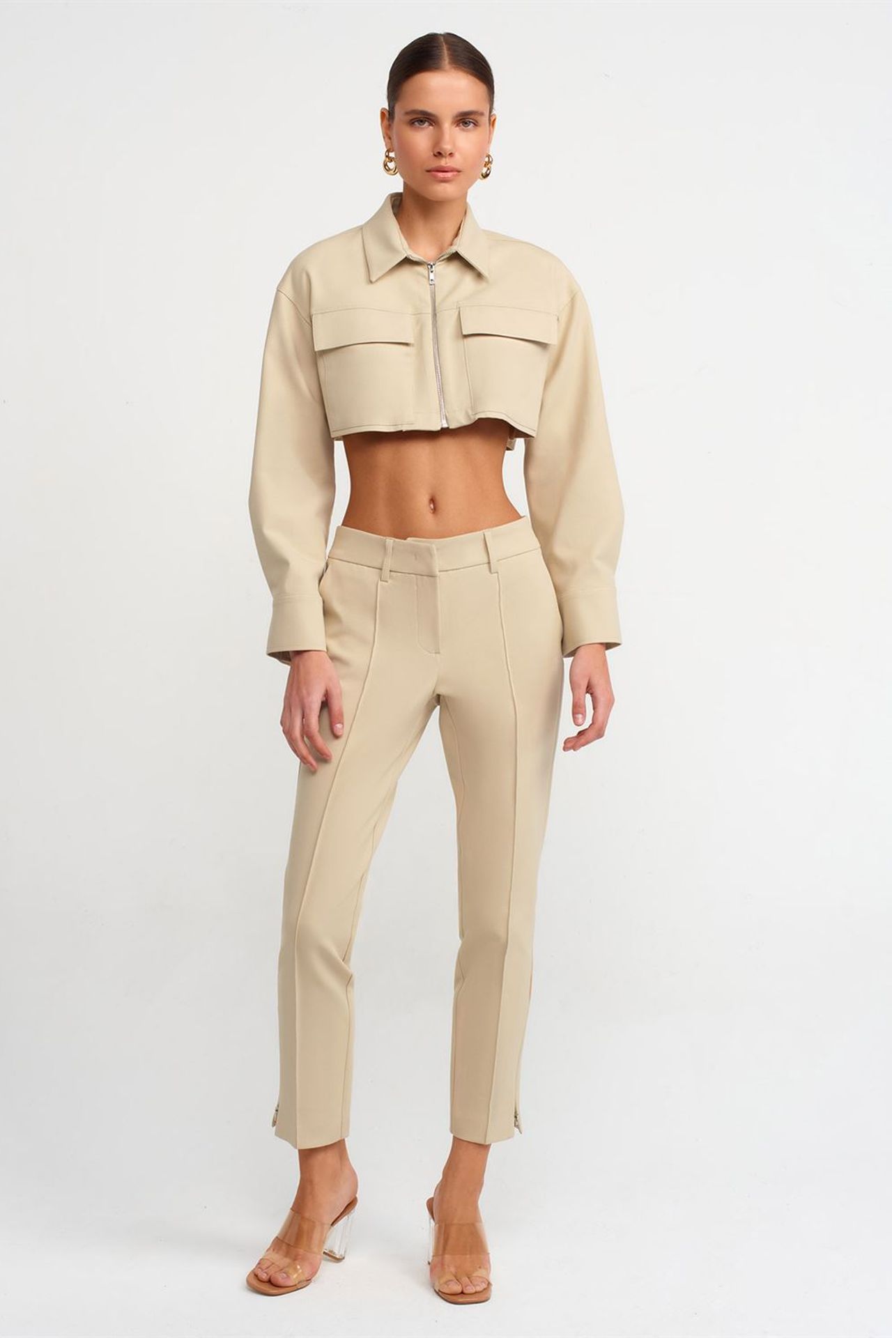 DILVIN Cropped Cotton Poplin Puffer Jacket 3