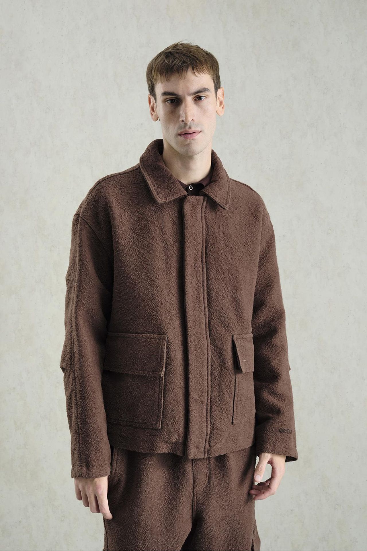 GIESTO Textured Jacquard Cotton Jacket 1