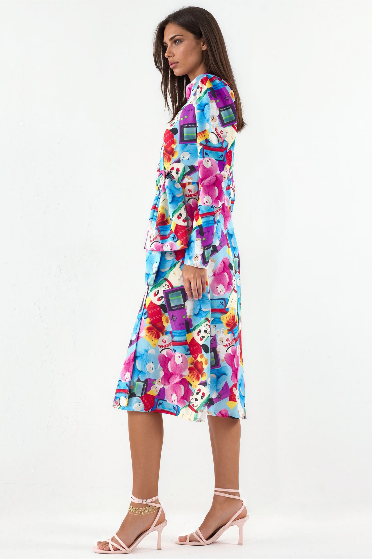 MSN Printed Wrap Midi Dress 2