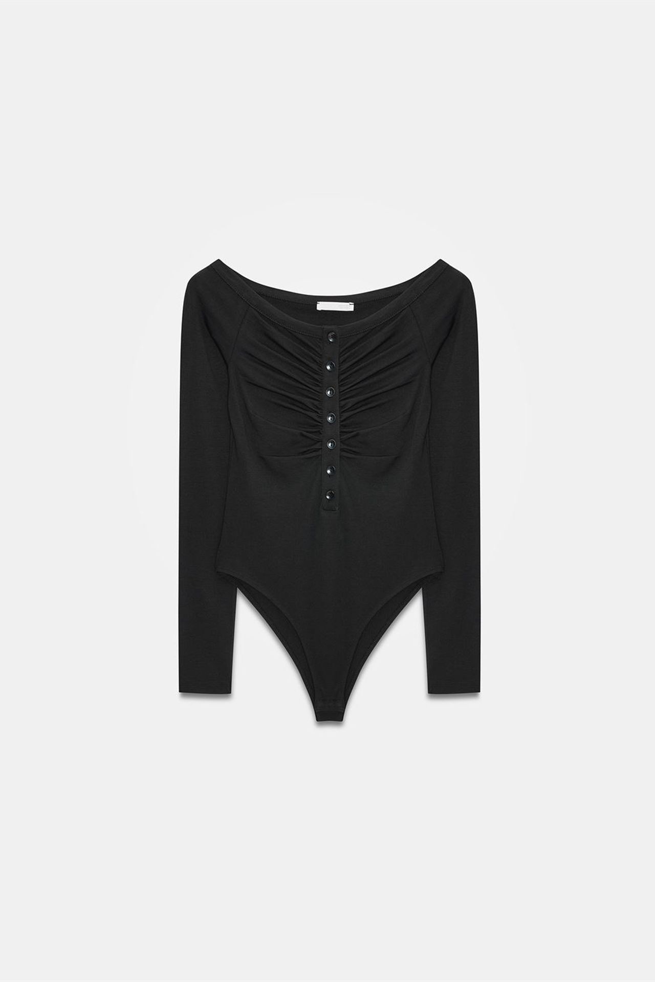 DILVIN Slim-fit Boat Neck Bodysuit Blouse 5
