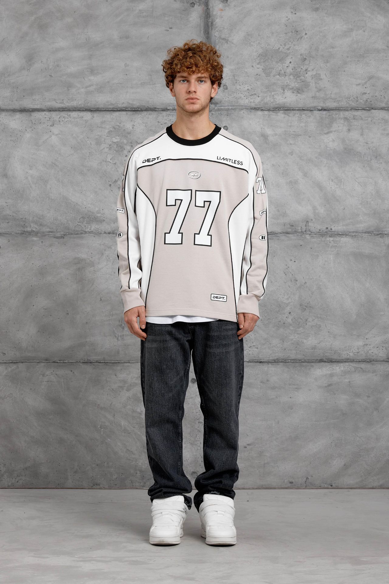 NOMARC Renk bloklu geniş kalıp bisiklet yaka sweatshirt 4