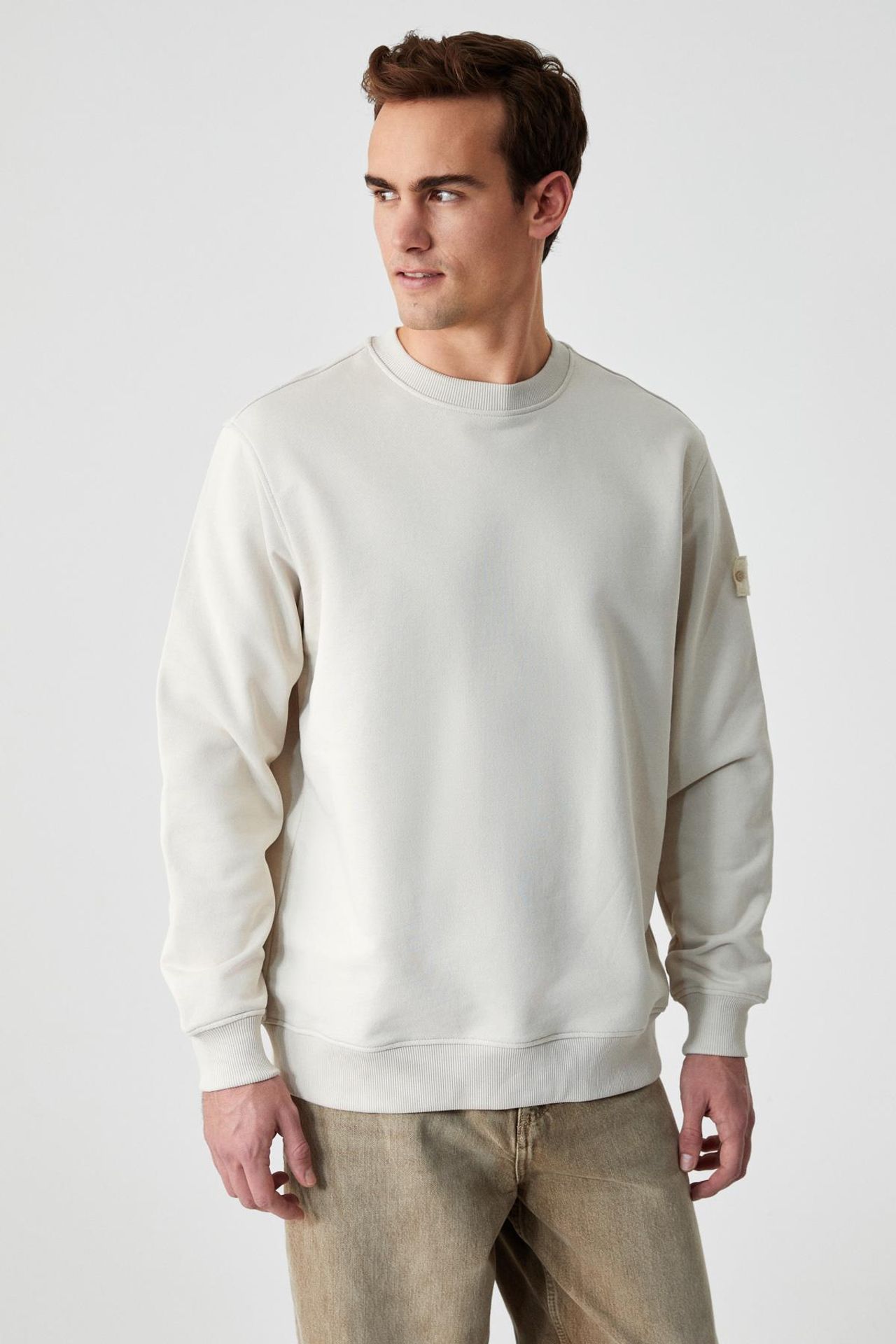 GRIMELANGE Nakışlı Bisiklet Yaka Sweatshirt 1
