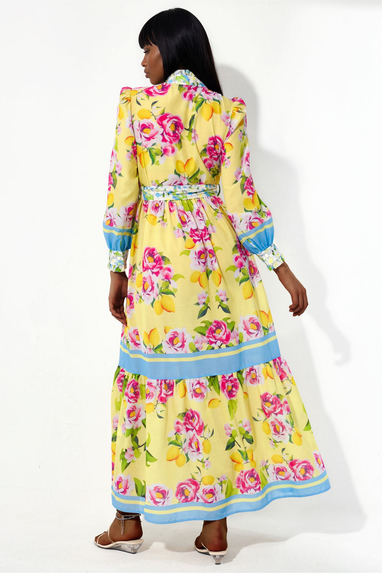 MSN Floral Belted Maxi Dress 3