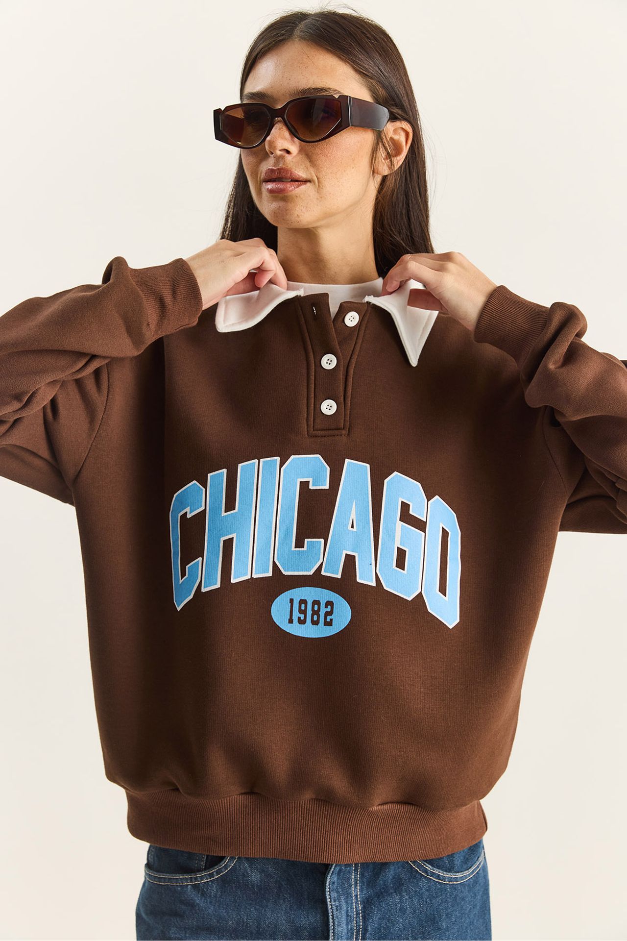 LUCCI Oversized Printed Sweatshirt 1