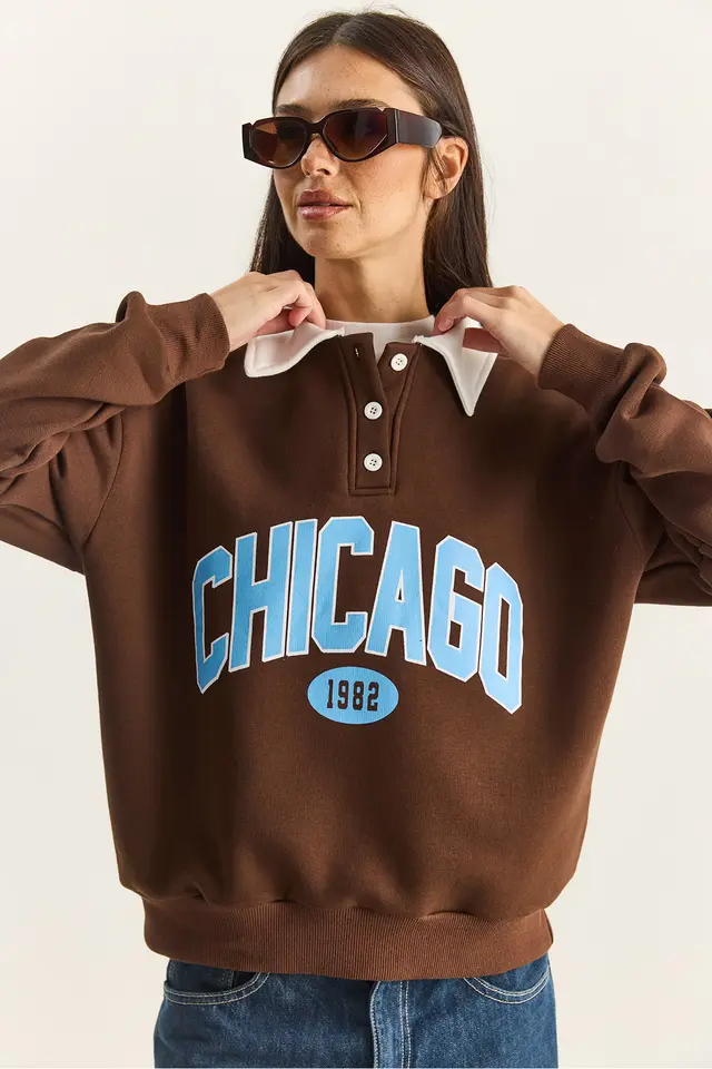 LUCCI Oversized Printed Sweatshirt