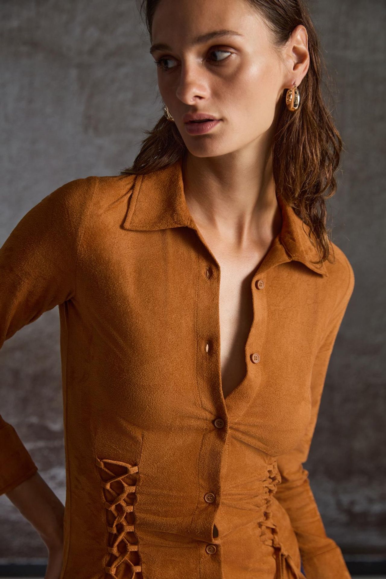 GRIMELANGE Slim Fit Shirt Collar Shirt 4