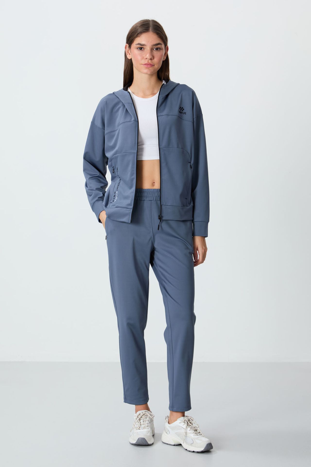 TOMMY Women’s Hooded Zip Sweatshirt And Pants Set 5