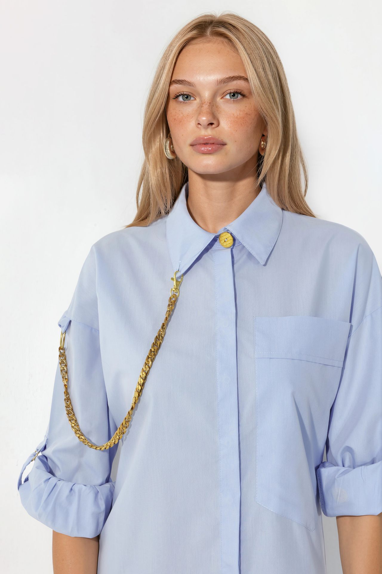 MSN Oversized Mini Shirt Dress 1