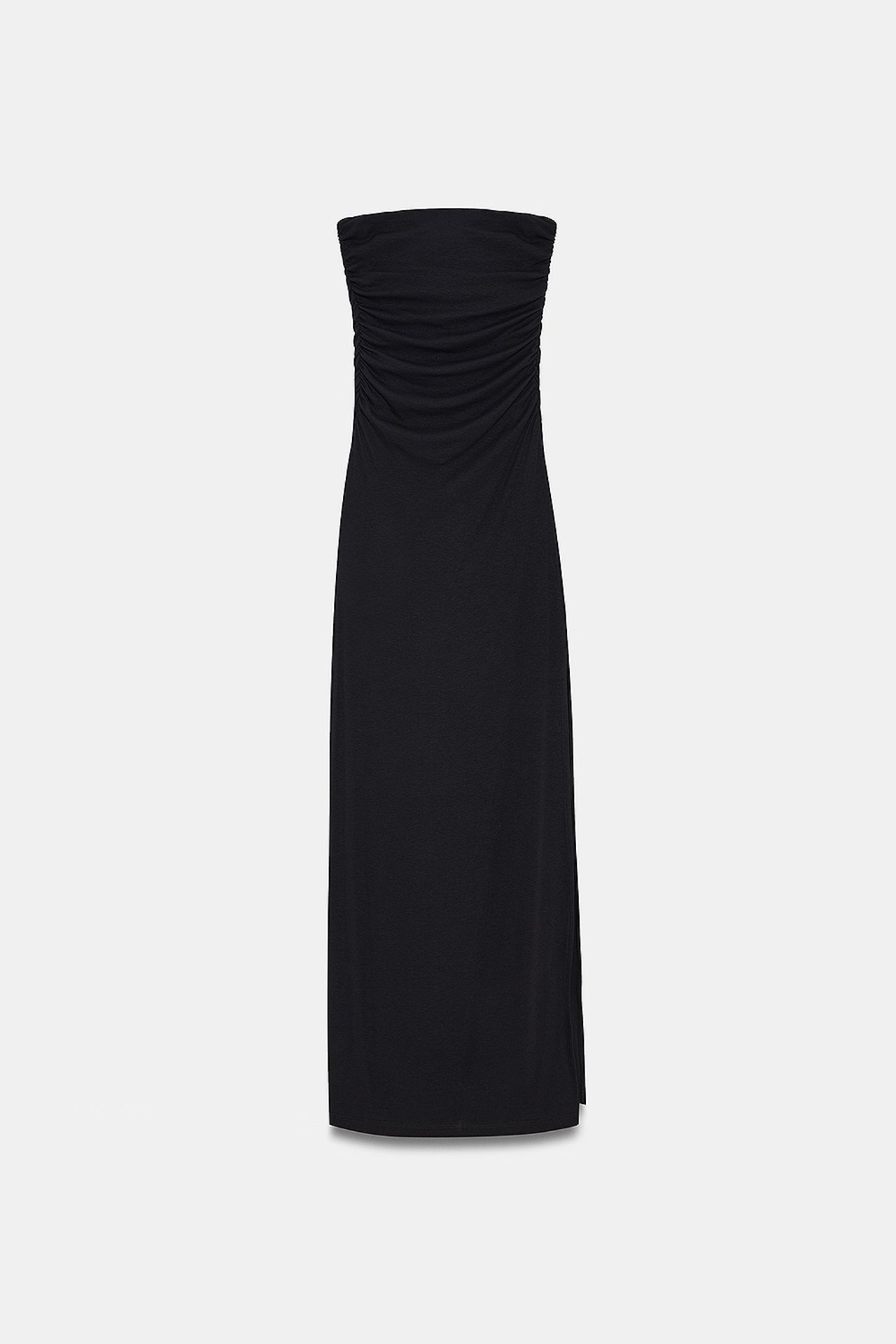DILVIN Strapless Bodycon Maxi Dress With Slit 5