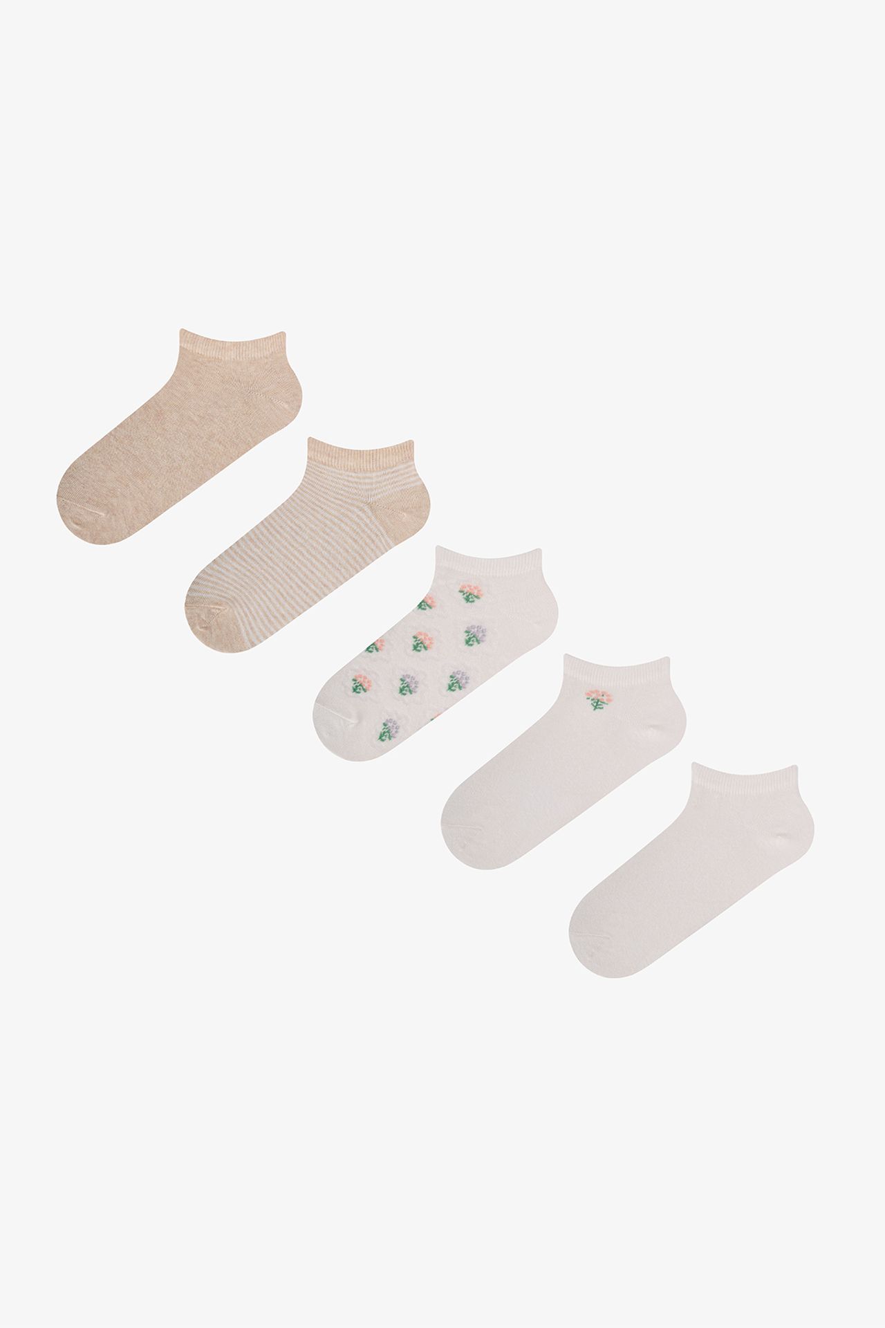PENTI Soft Blossom Floral Cotton Pair Ankle Socks 1