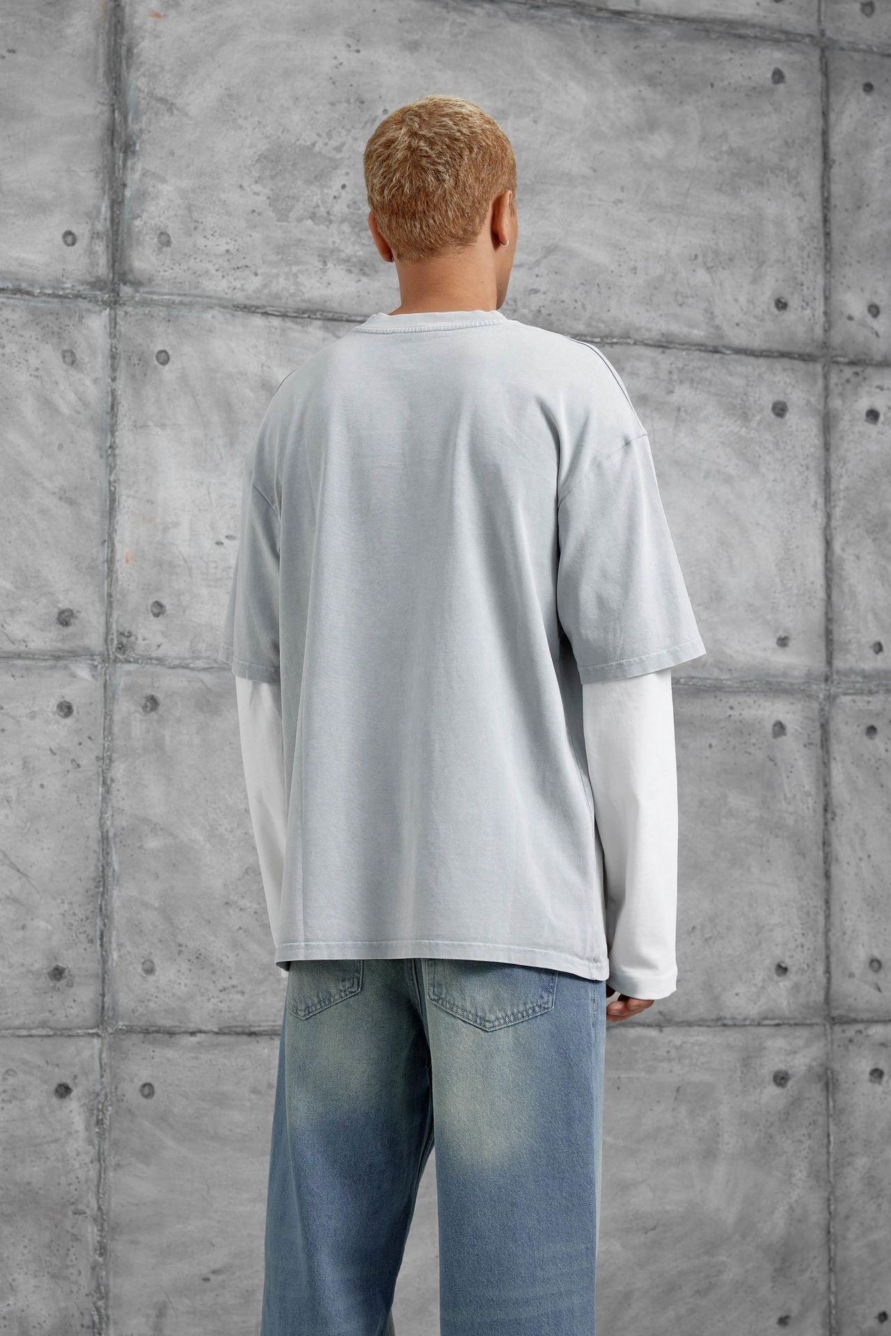 NOMARC Baskılı Bol Bisiklet Yaka Sweatshirt 3