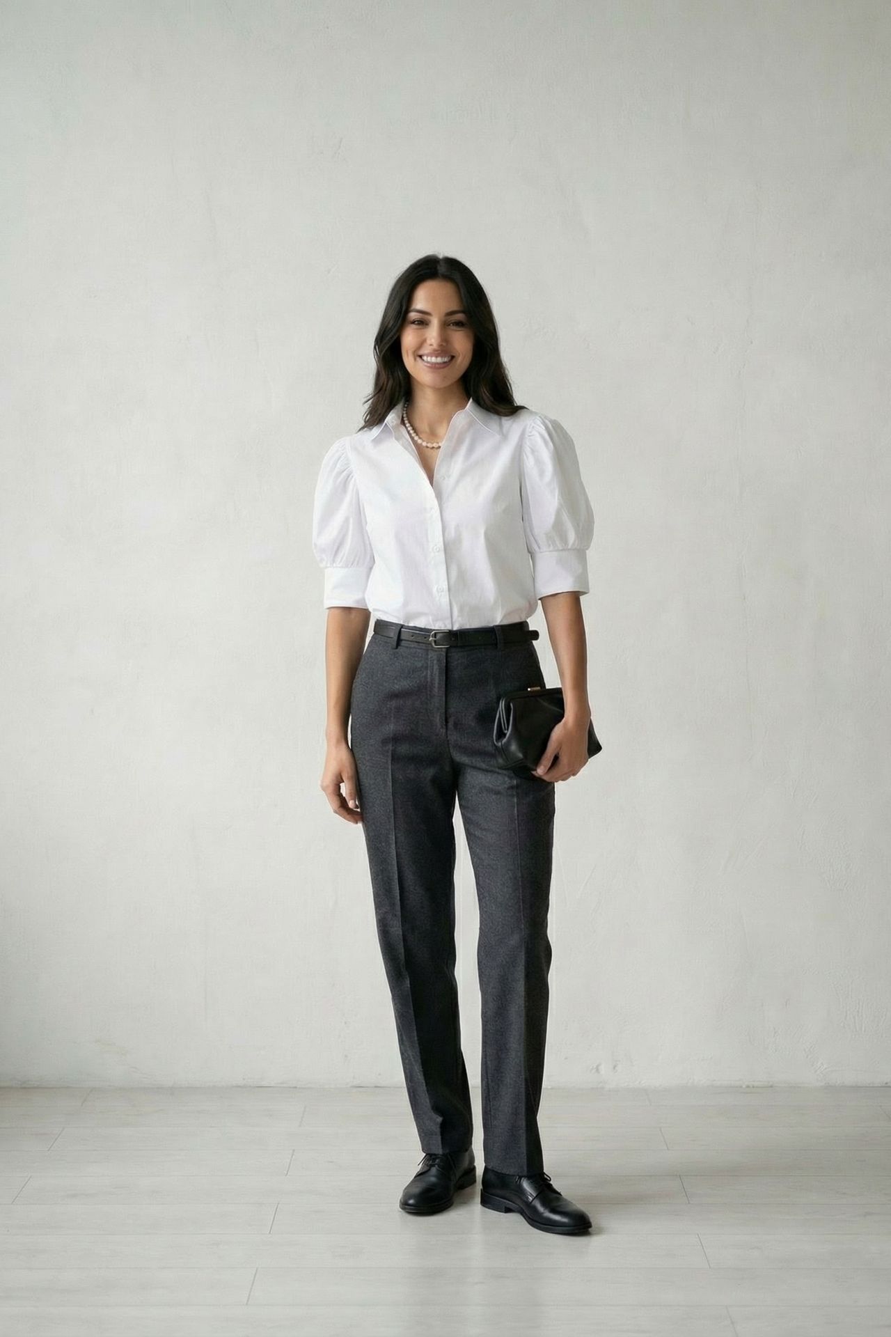 MY FASHION Buttoned Poplin Shirt with Shirt Collar 5