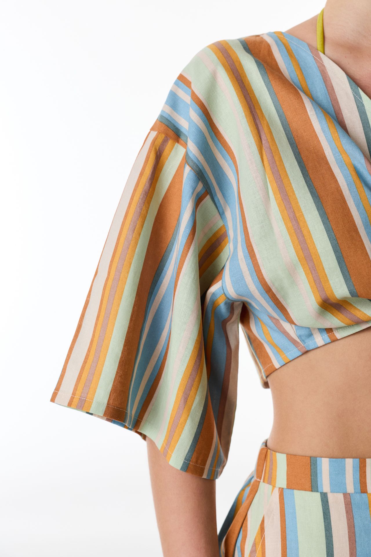 PENTI Carrie Striped Linen Short Sleeve Top 5