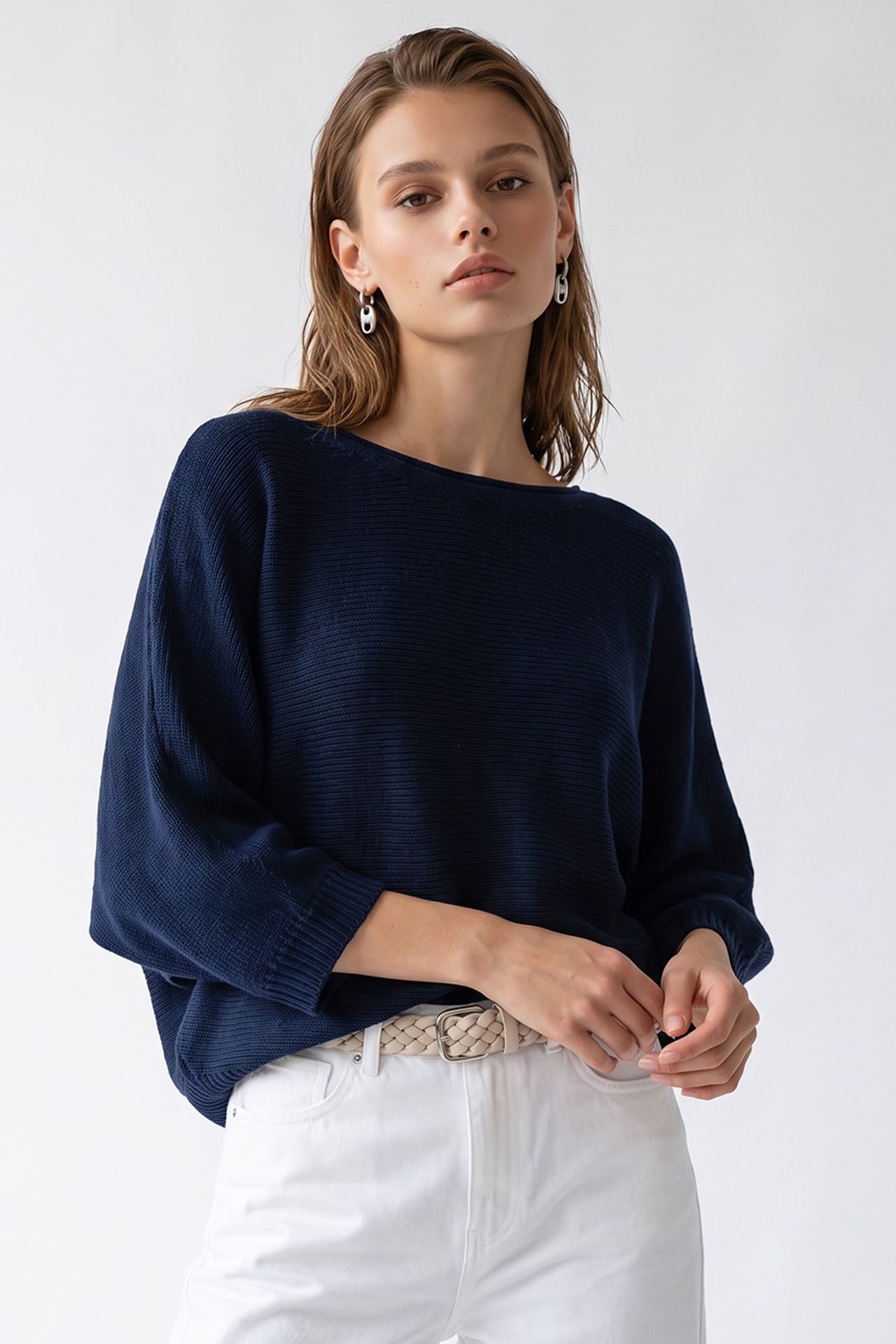 MIXRAY Women's Cotton-Blend Sweater 2