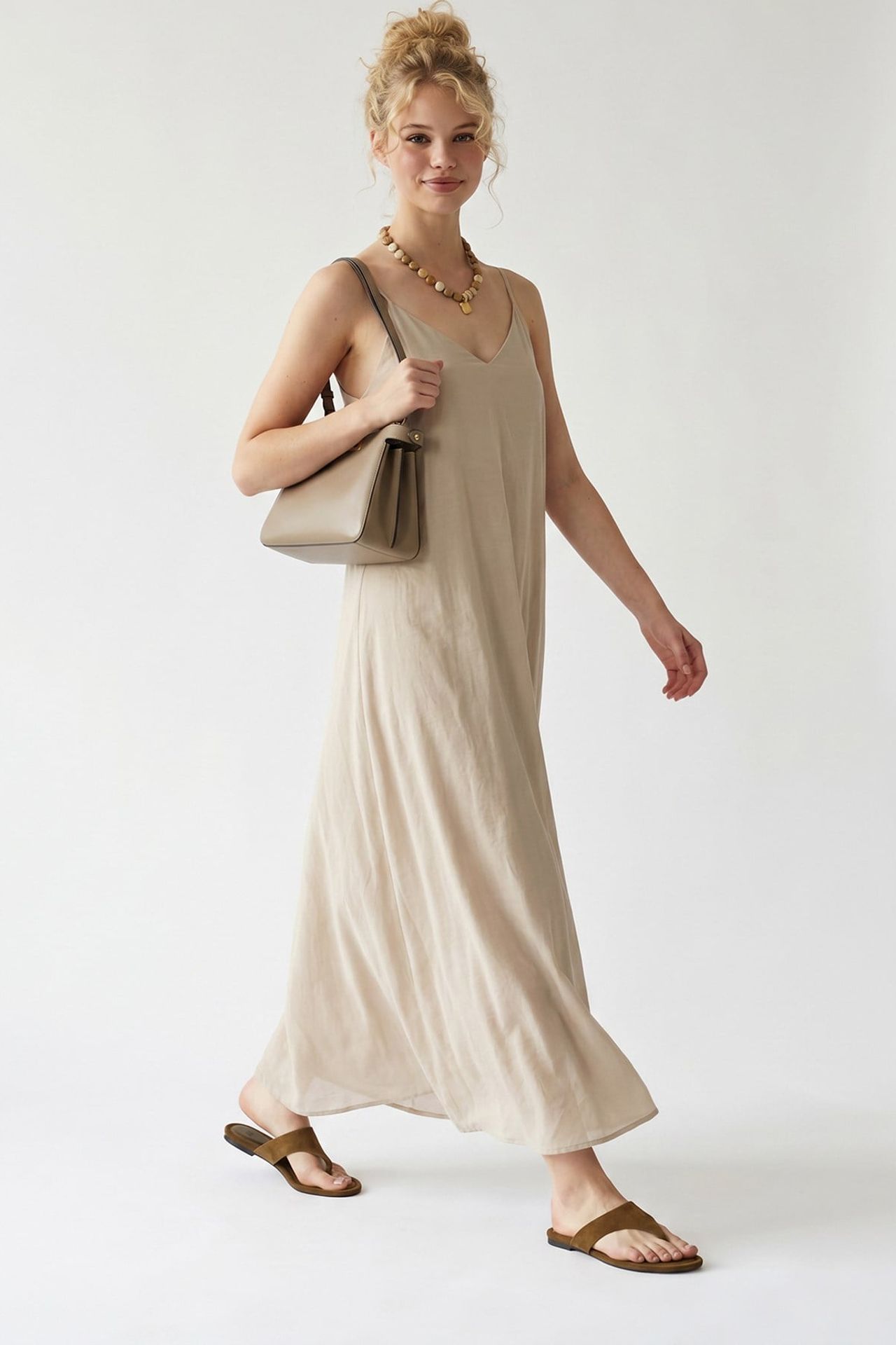 MIXRAY Sleeveless A-line Maxi Dress 4