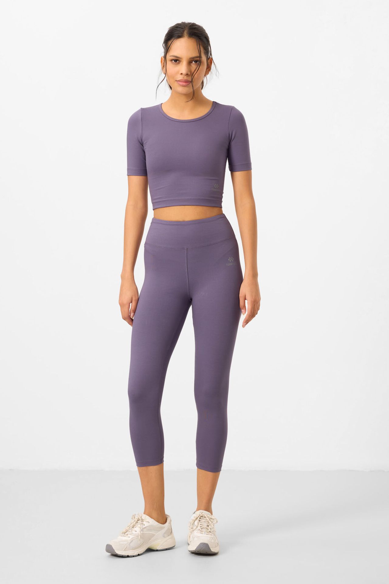 TOMMY Cotton Elastane Capri T-Shirt and Leggings Set 2