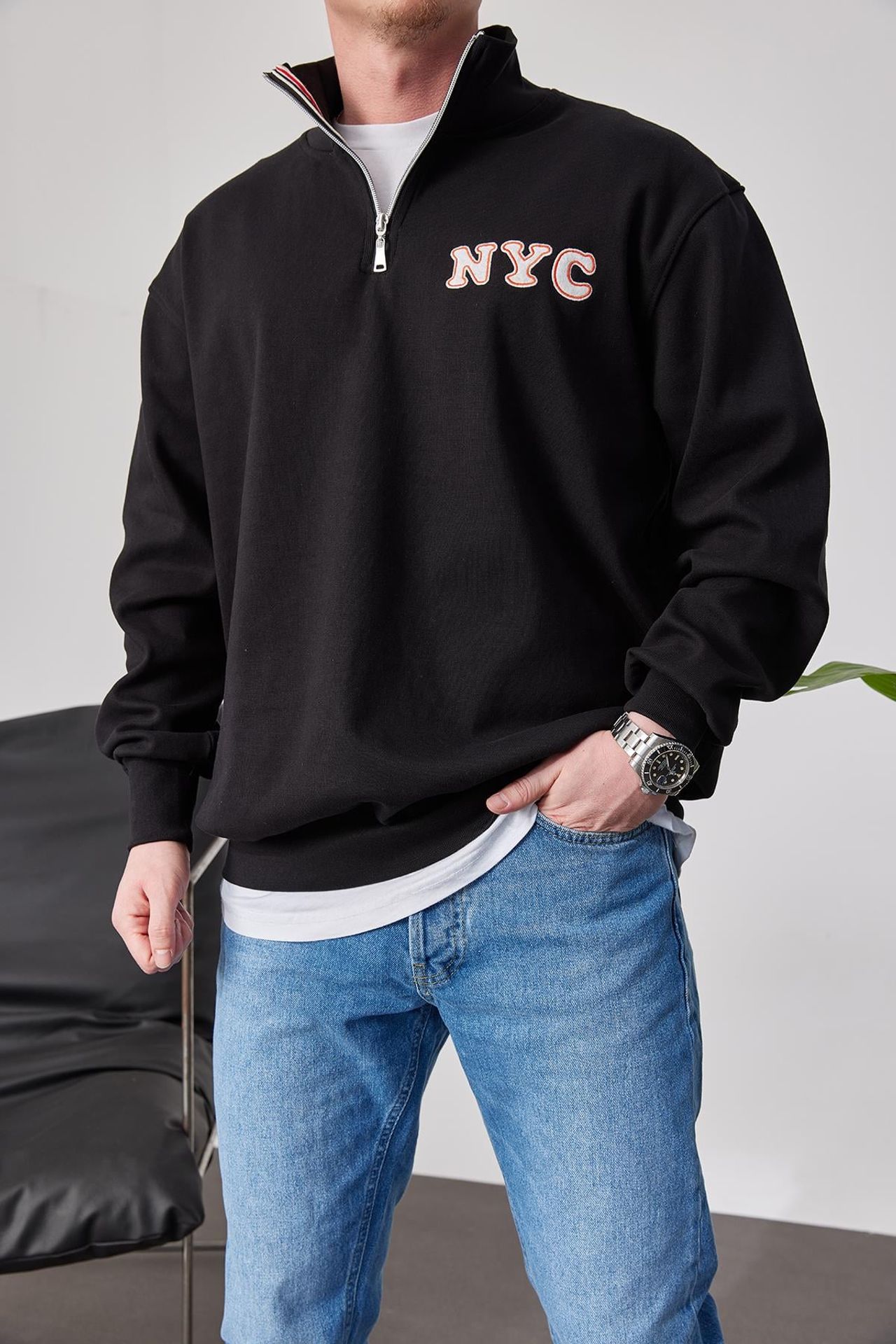 NOMARC Rahat Bisiklet Yaka Sweatshirt 2