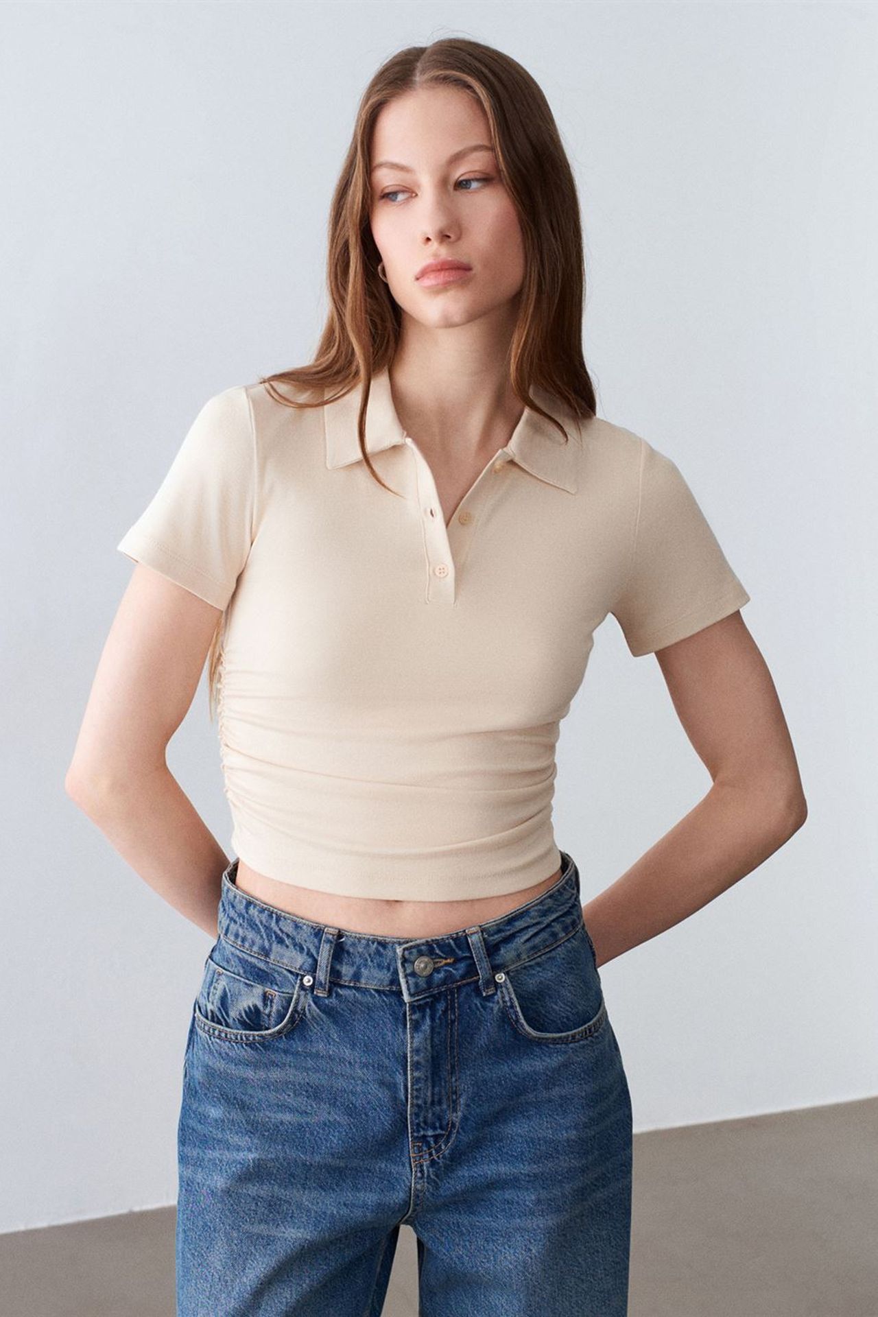 DILVIN Women’s Crop Slim Fit Polo T-Shirt 4