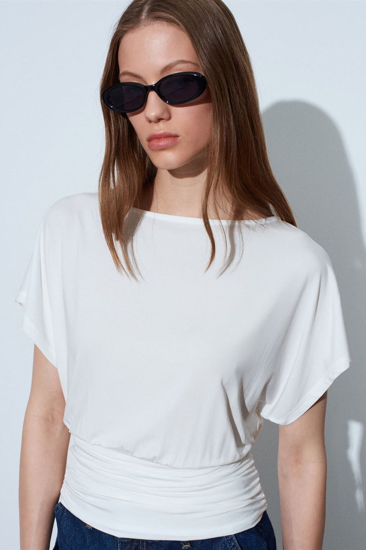 DILVIN Women's Modal Blend Cut-out Crew Neck Blouse 1