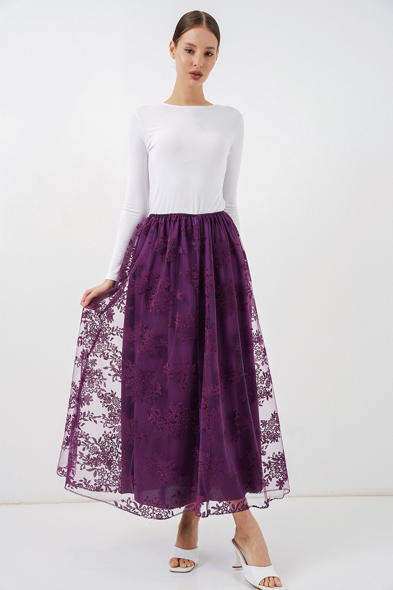 BDART Floral High Waist Maxi Skirt 1