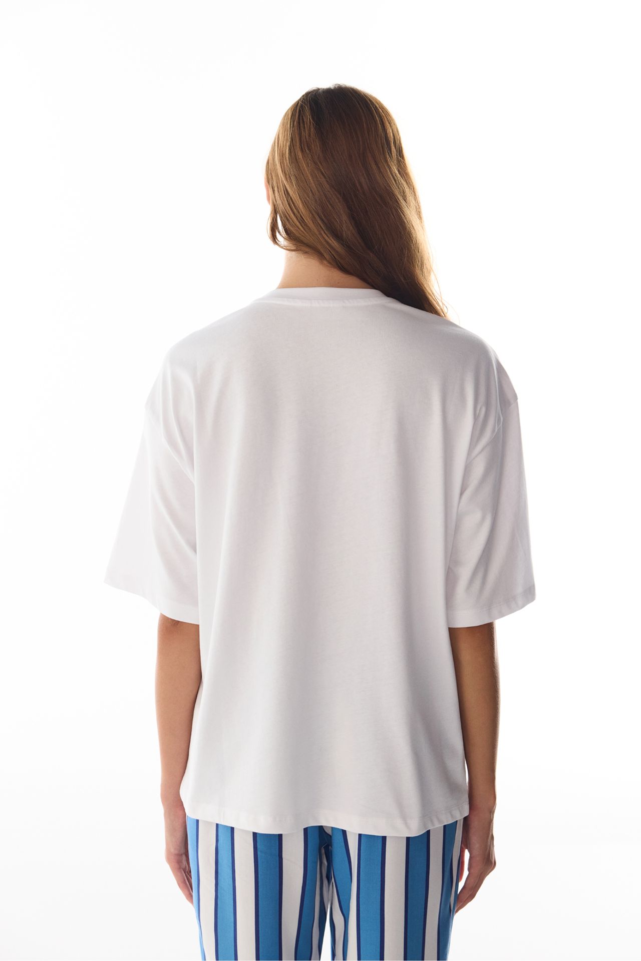 PENTI Vacation Slogan Printed Short Sleeve T-Shirt Pajama Top 4