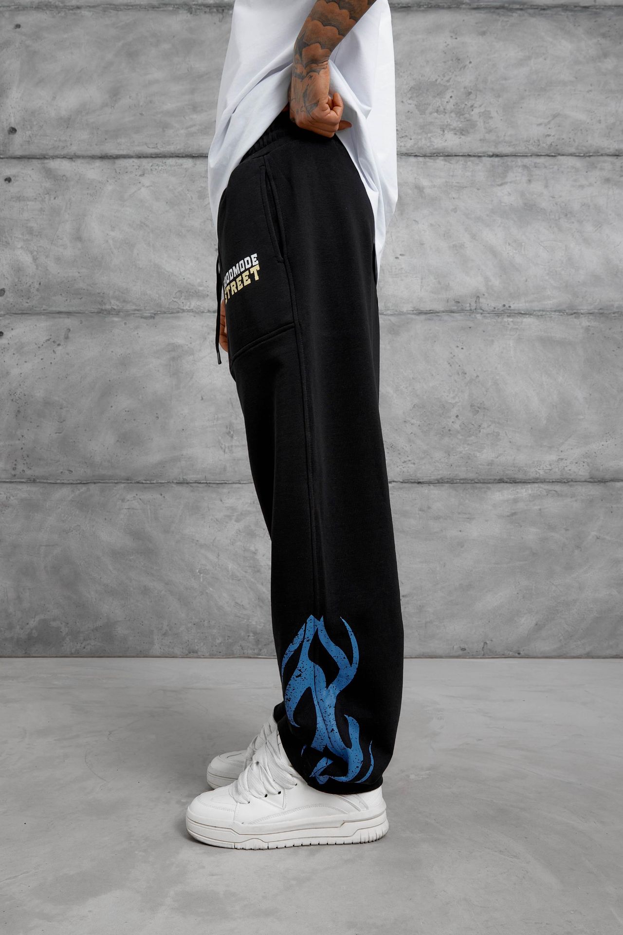 NOMARC Desenli Geniş Paça Büzgü İpli Jogger 2