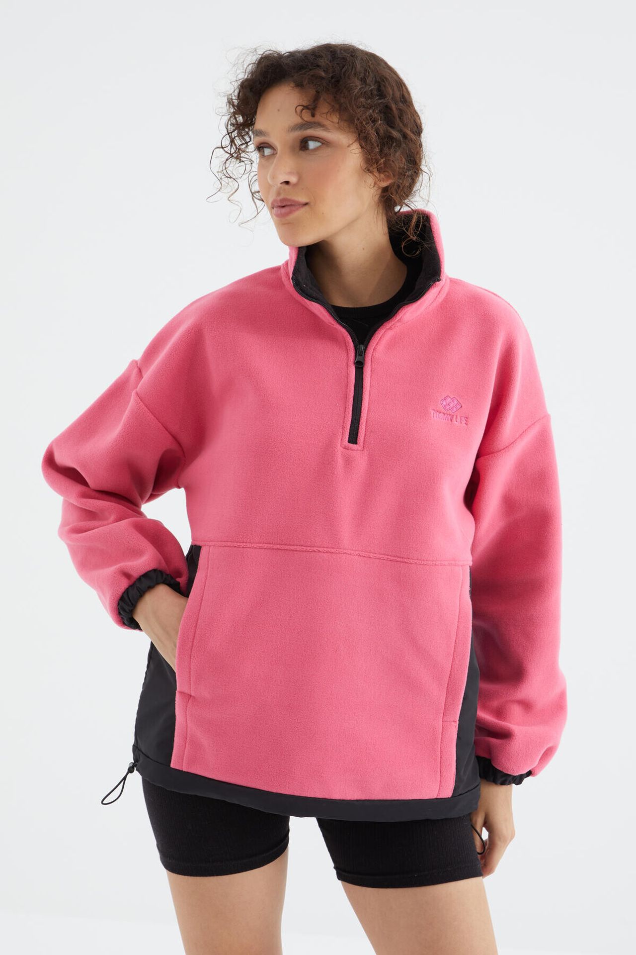 TOMMY Oversized Half-zip Plush Sweatshirt 5