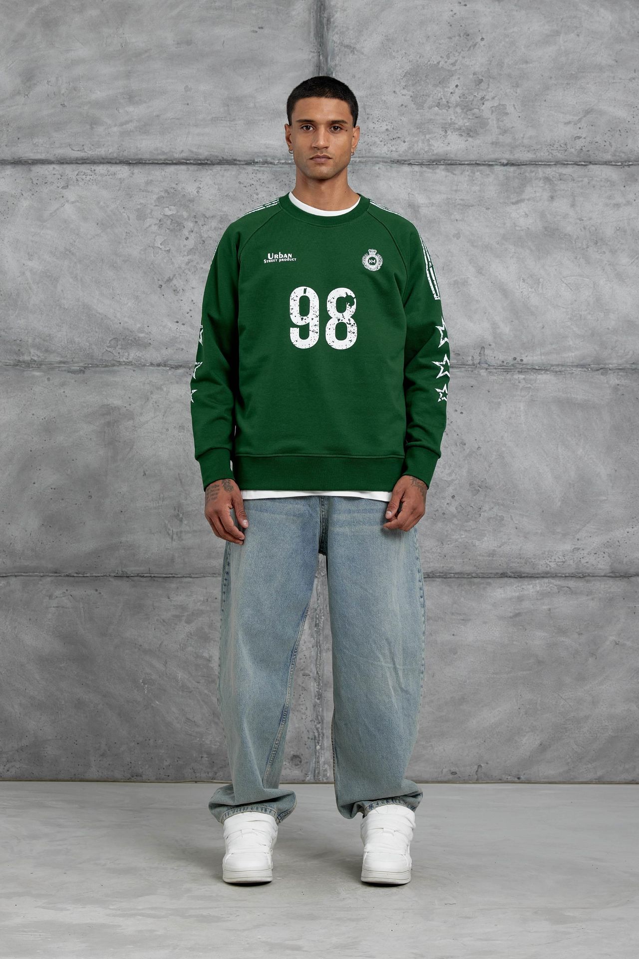 NOMARC Rahat Bisiklet Yaka Uzun Kollu Sweatshirt 2